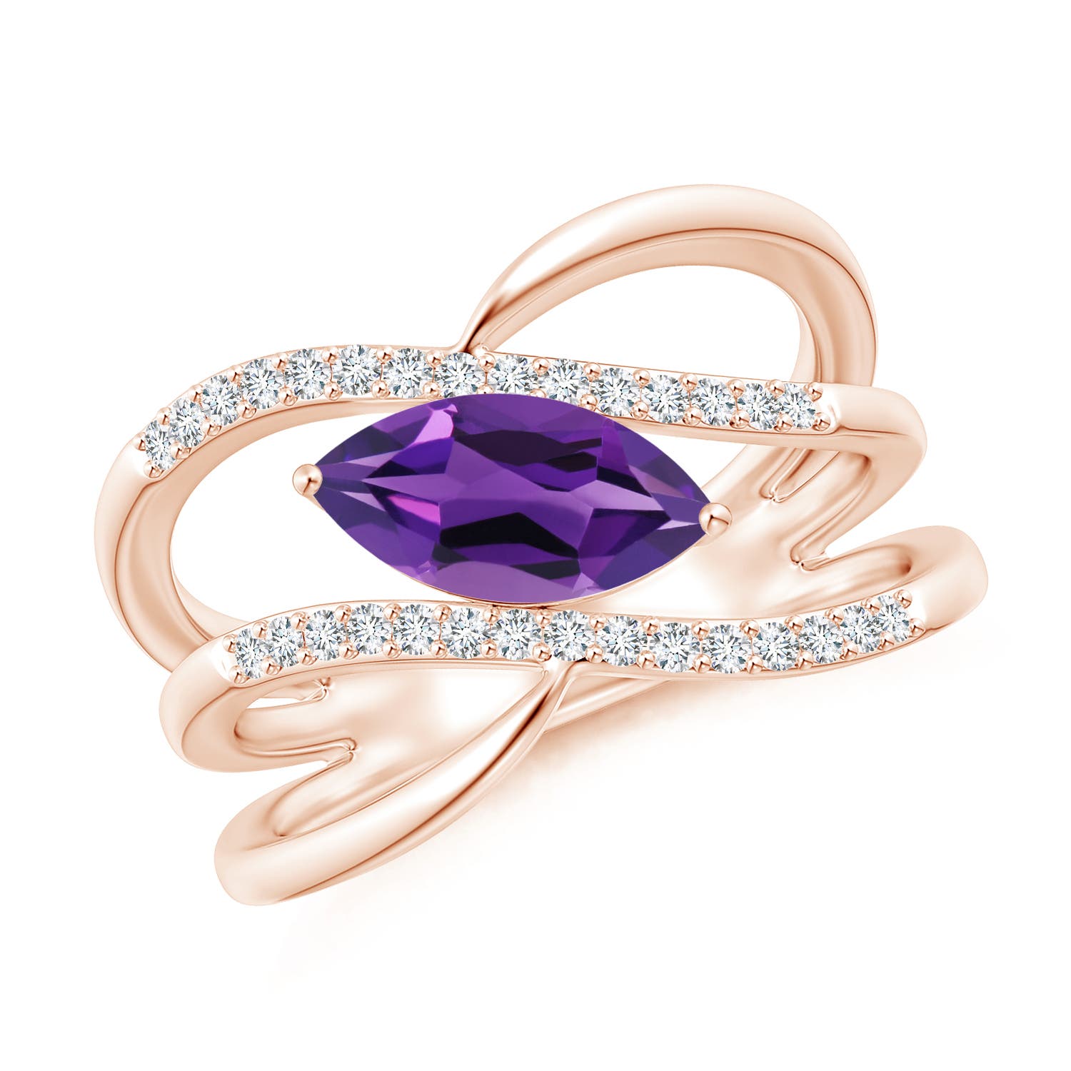 AAAA - Amethyst / 1.13 CT / 14 KT Rose Gold