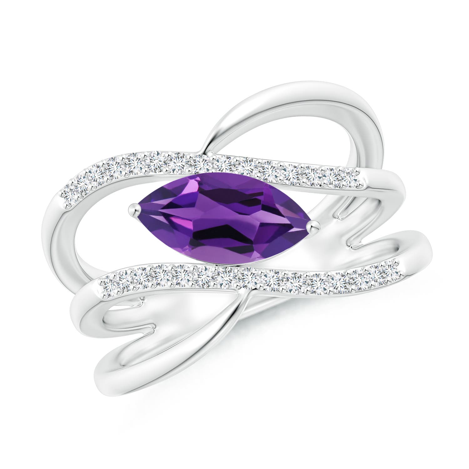 AAAA - Amethyst / 1.13 CT / 14 KT White Gold