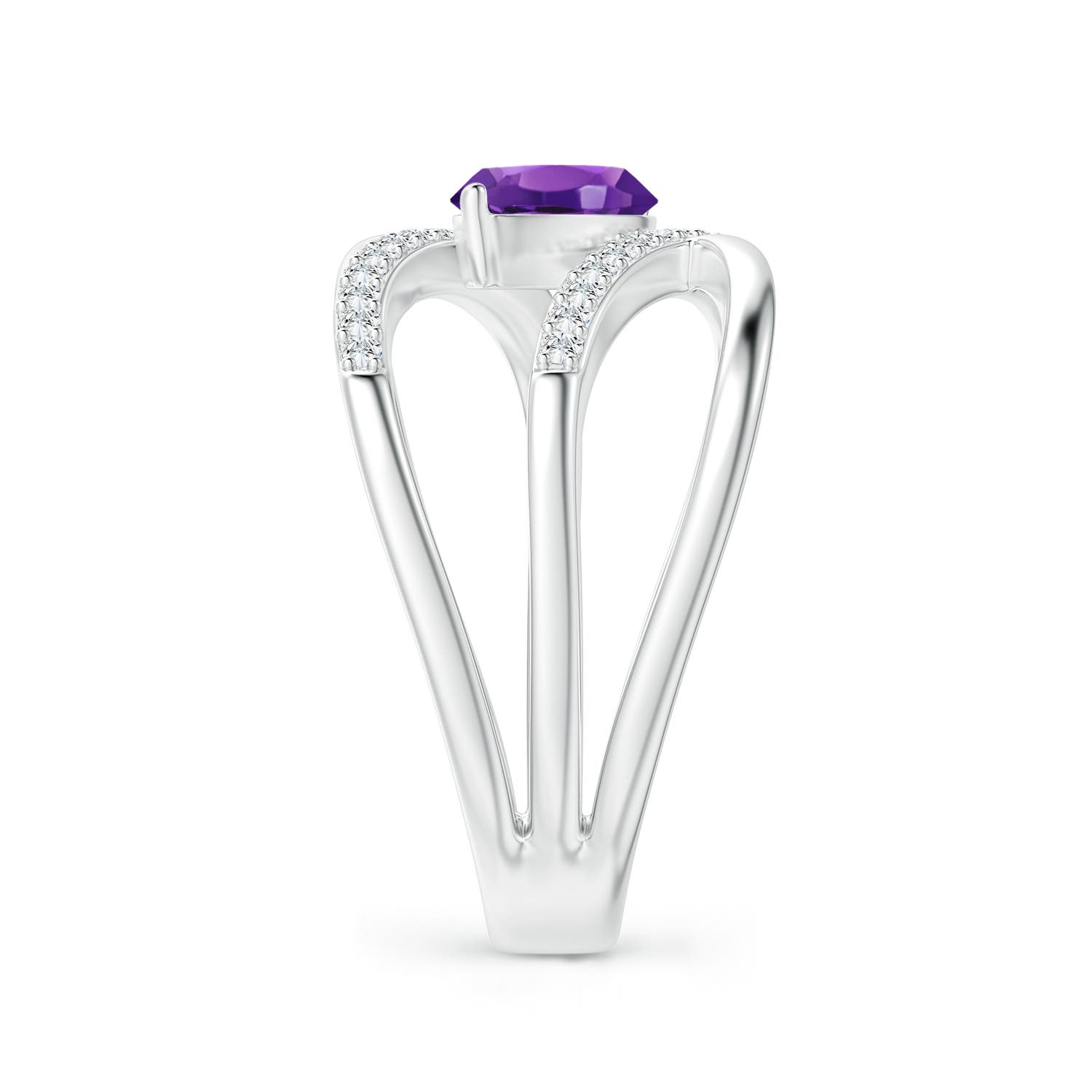 AAAA - Amethyst / 1.13 CT / 14 KT White Gold