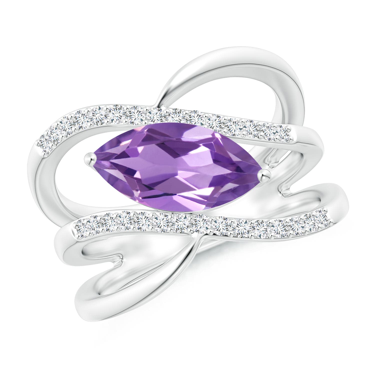 A - Amethyst / 1.54 CT / 14 KT White Gold