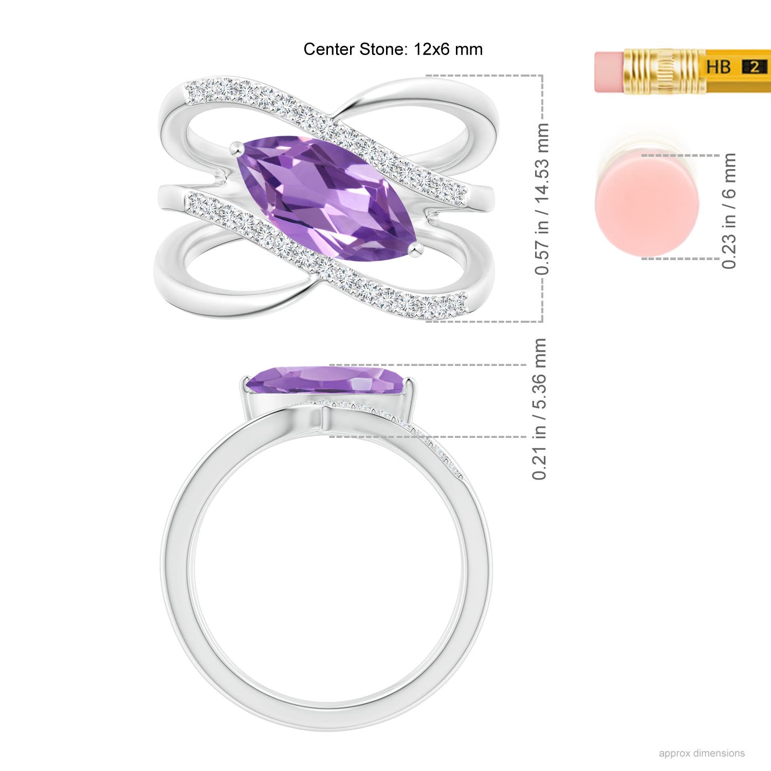 A - Amethyst / 1.54 CT / 14 KT White Gold