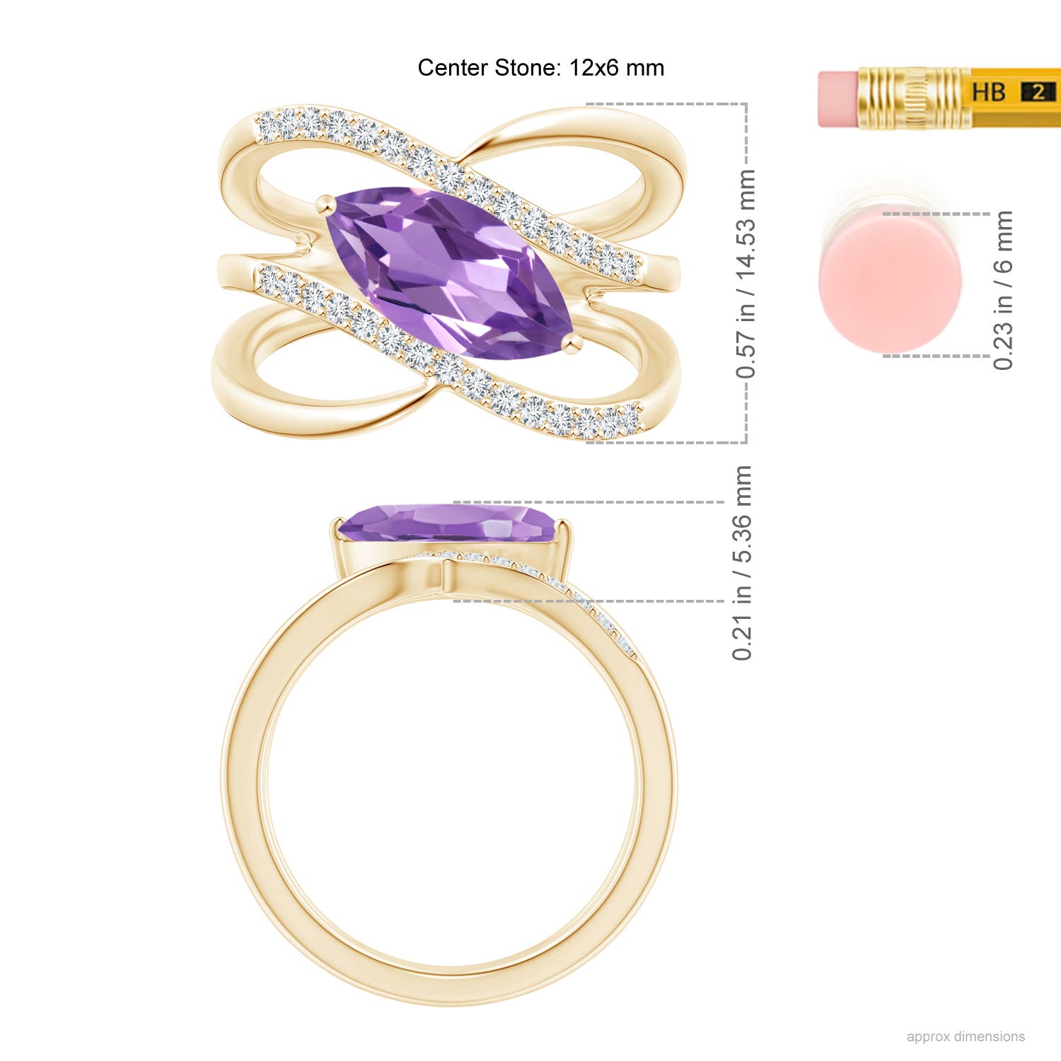 A - Amethyst / 1.54 CT / 14 KT Yellow Gold