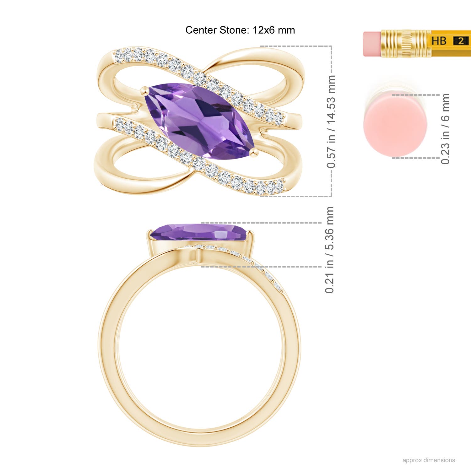 AA - Amethyst / 1.54 CT / 14 KT Yellow Gold