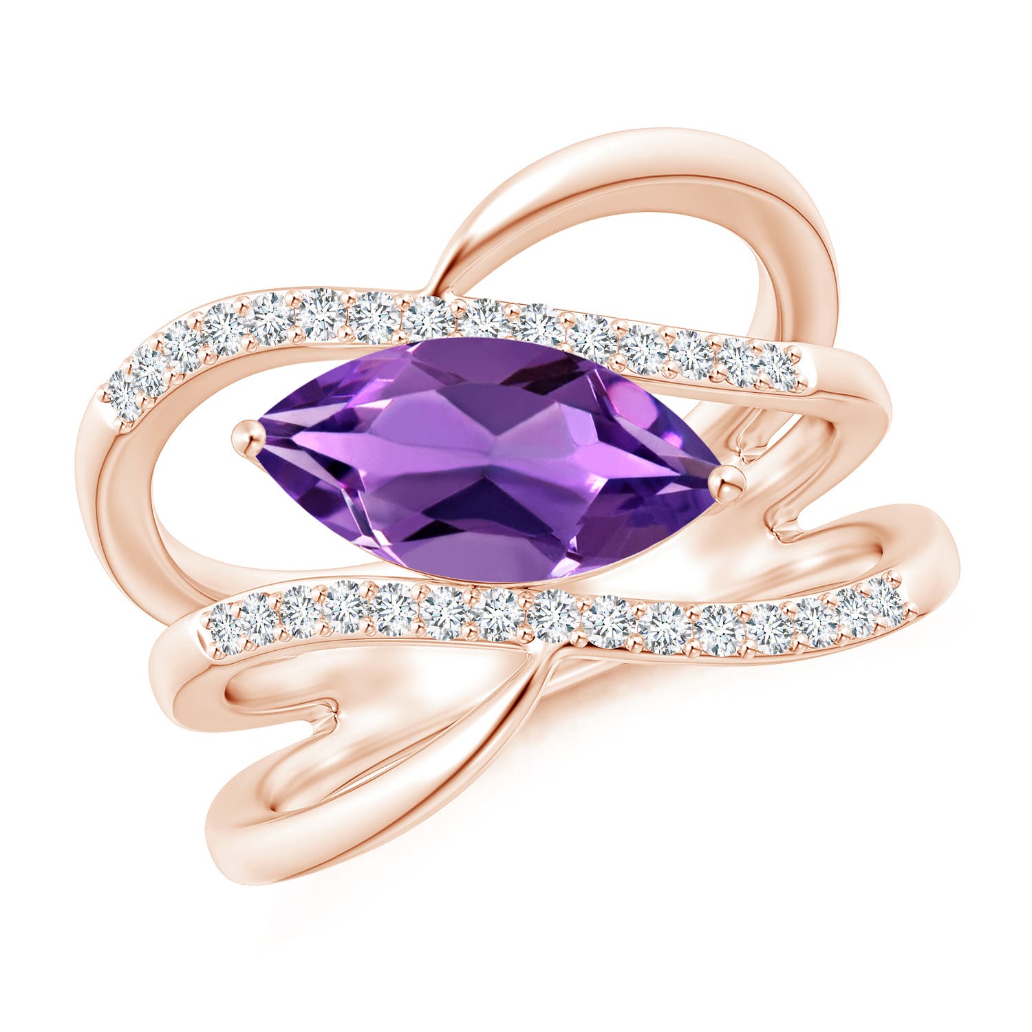 AAA - Amethyst / 1.54 CT / 14 KT Rose Gold