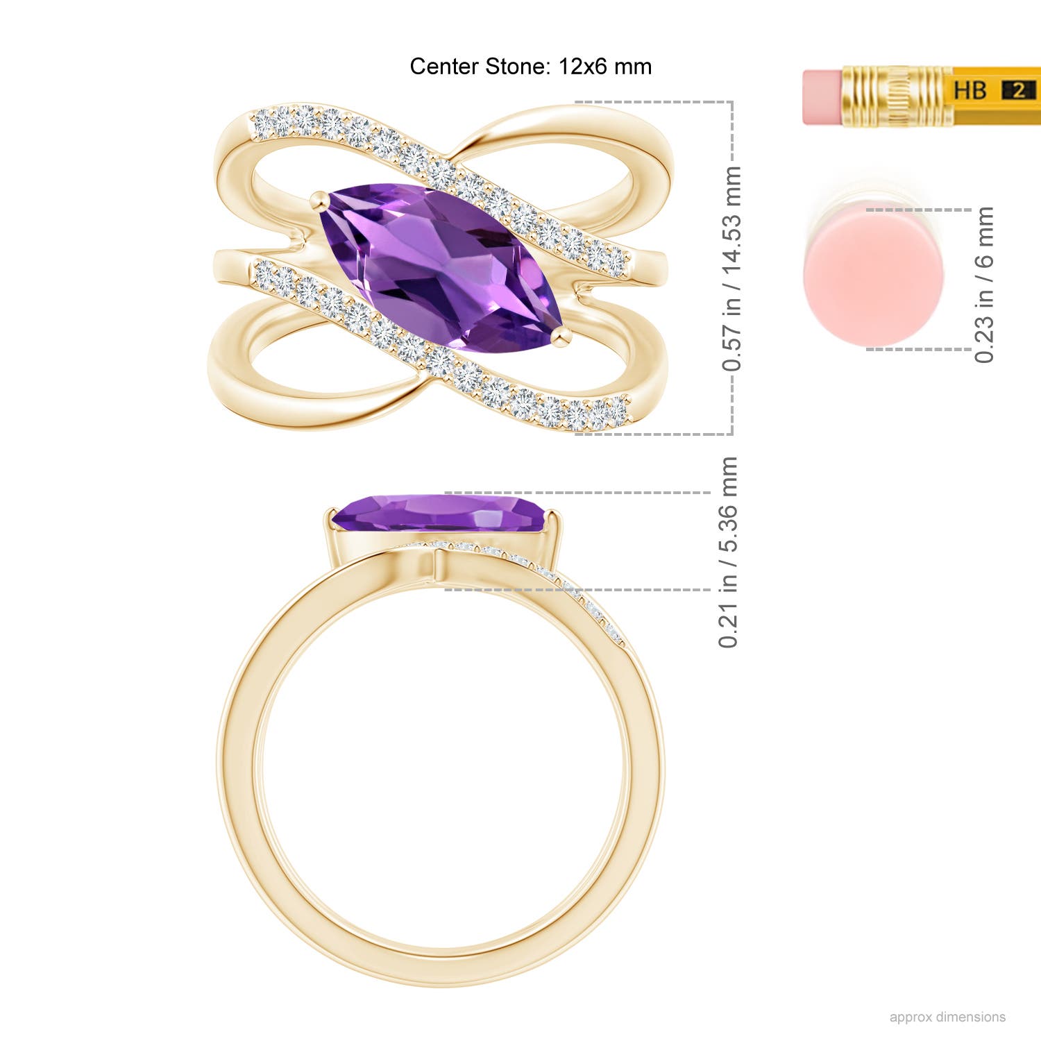 AAA - Amethyst / 1.54 CT / 14 KT Yellow Gold