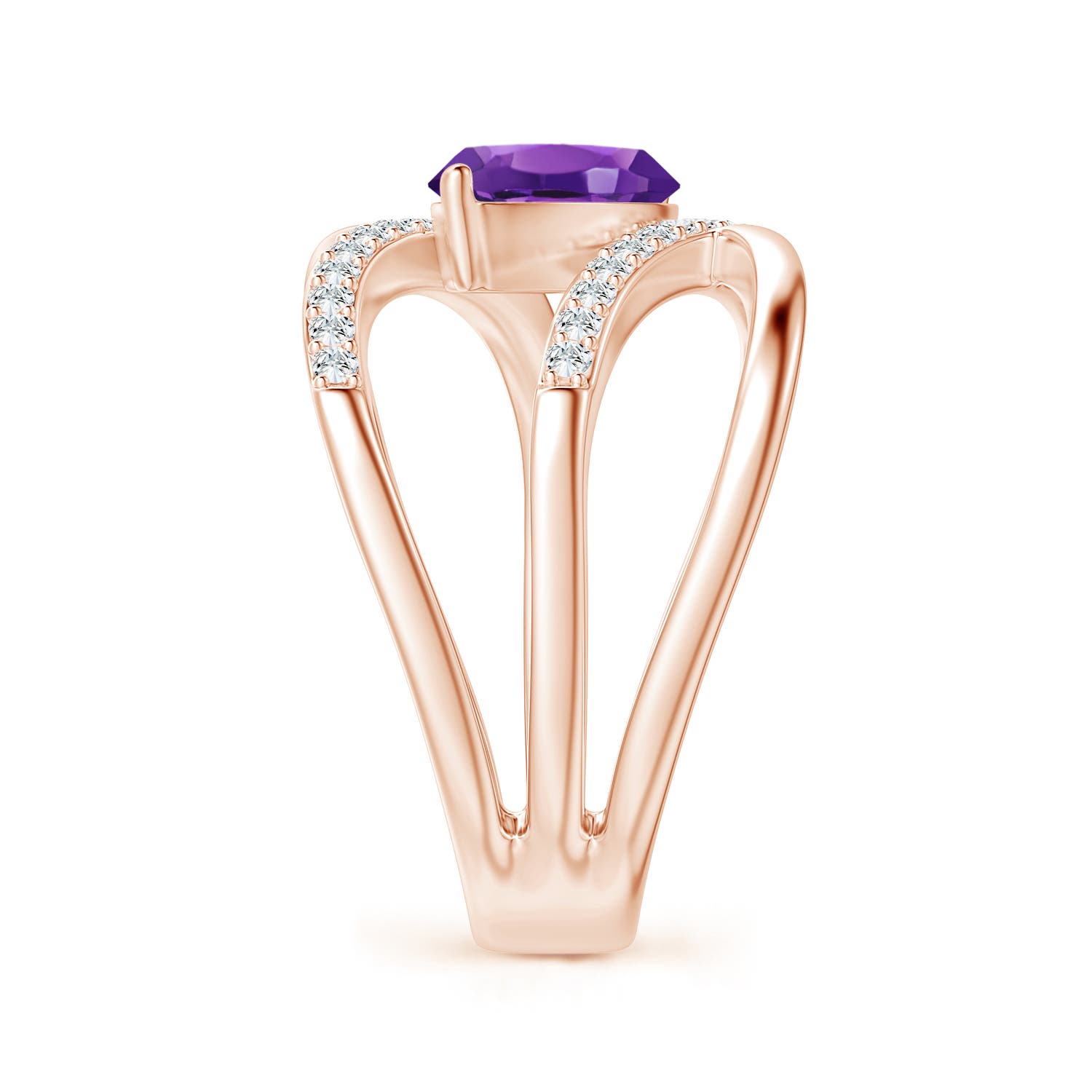 AAAA - Amethyst / 1.54 CT / 14 KT Rose Gold