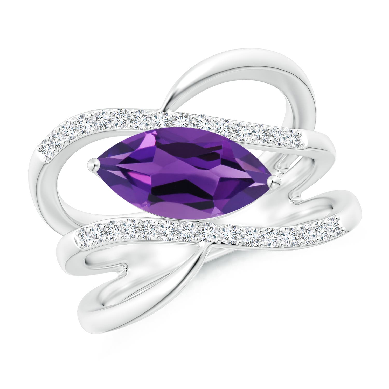 AAAA - Amethyst / 1.54 CT / 14 KT White Gold