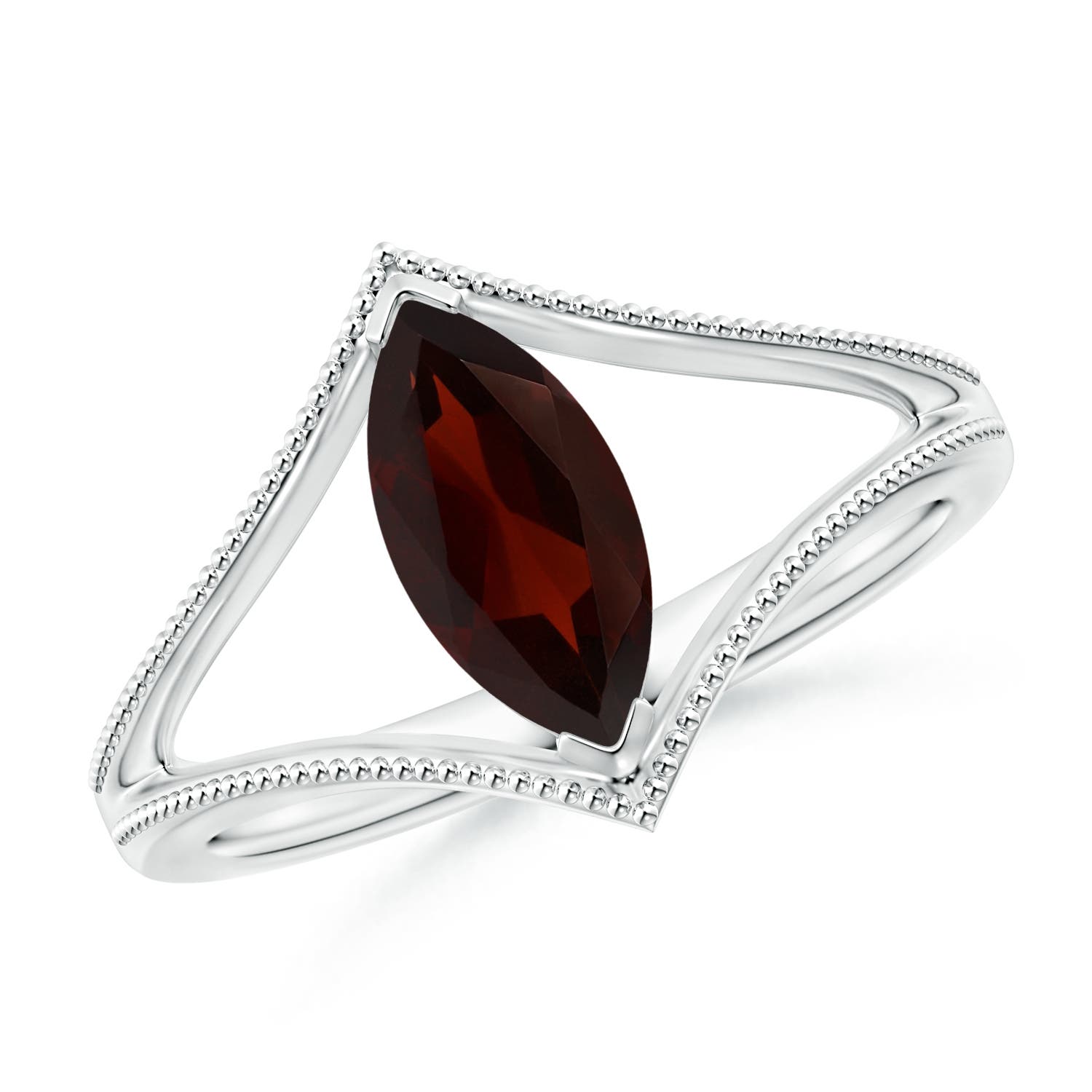 A - Garnet / 1.45 CT / 14 KT White Gold