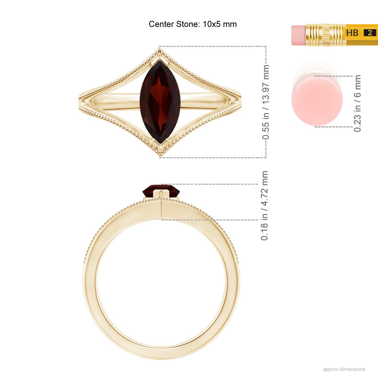 A - Garnet / 1.45 CT / 14 KT Yellow Gold