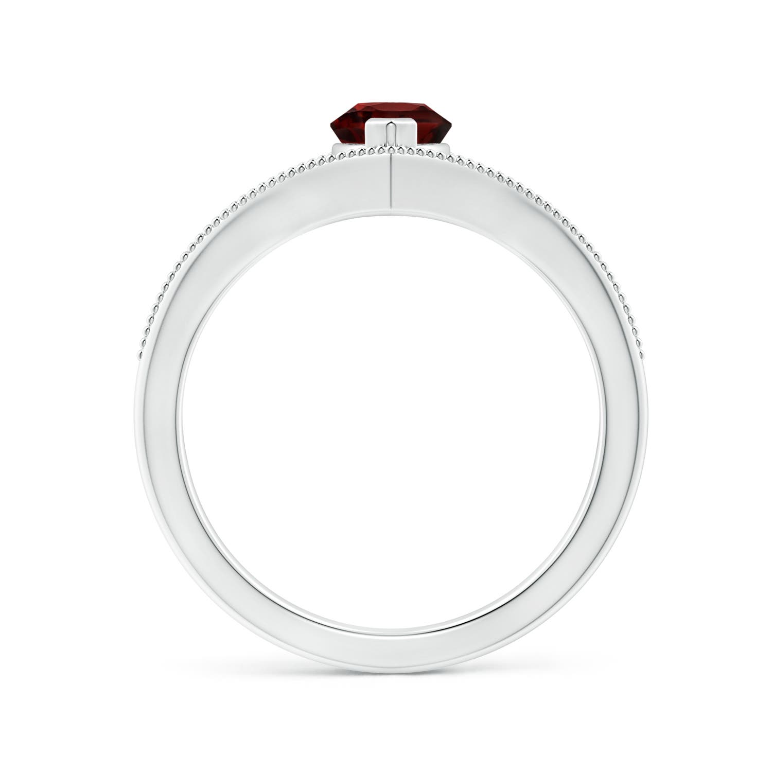 AA - Garnet / 1.45 CT / 14 KT White Gold