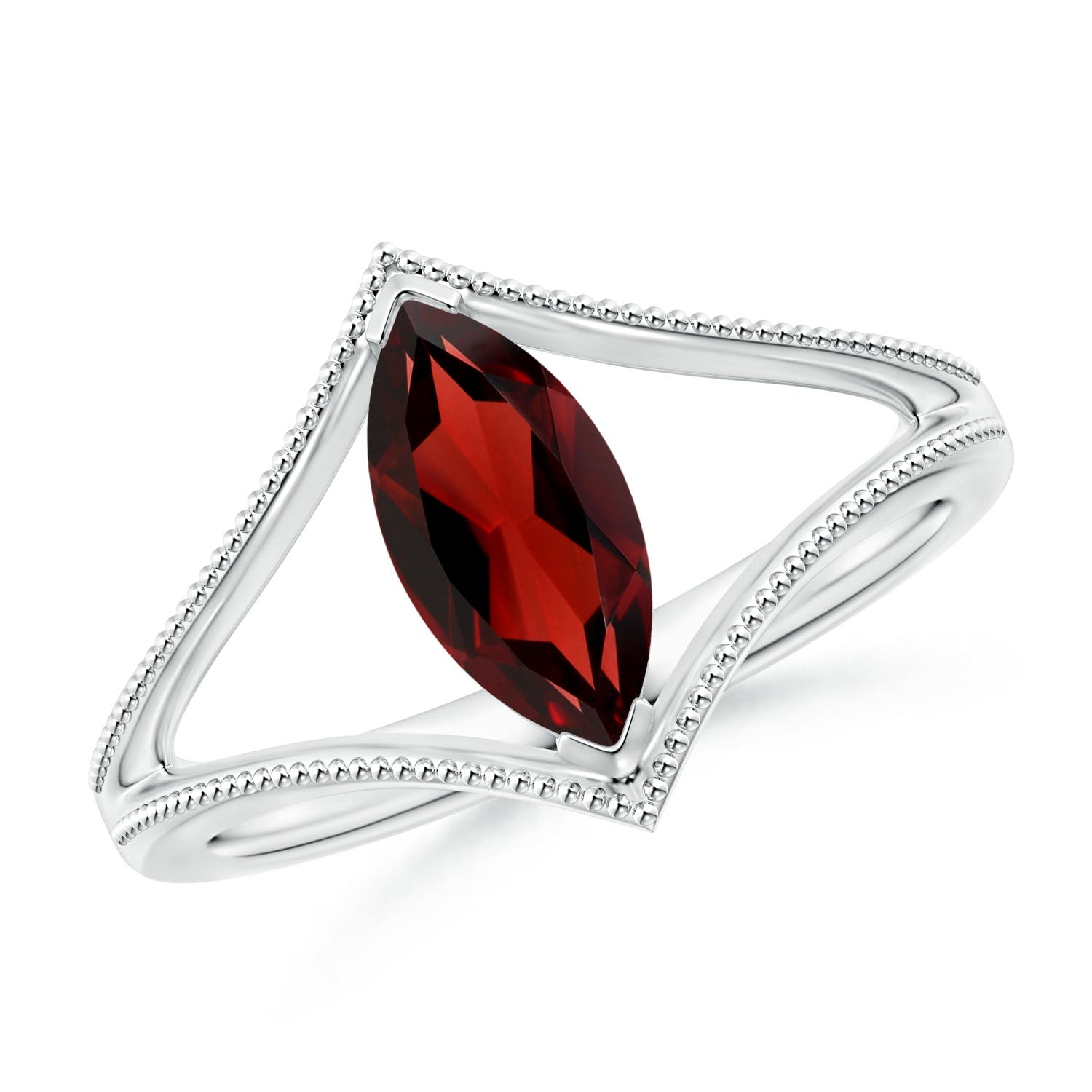 AAA - Garnet / 1.45 CT / 14 KT White Gold