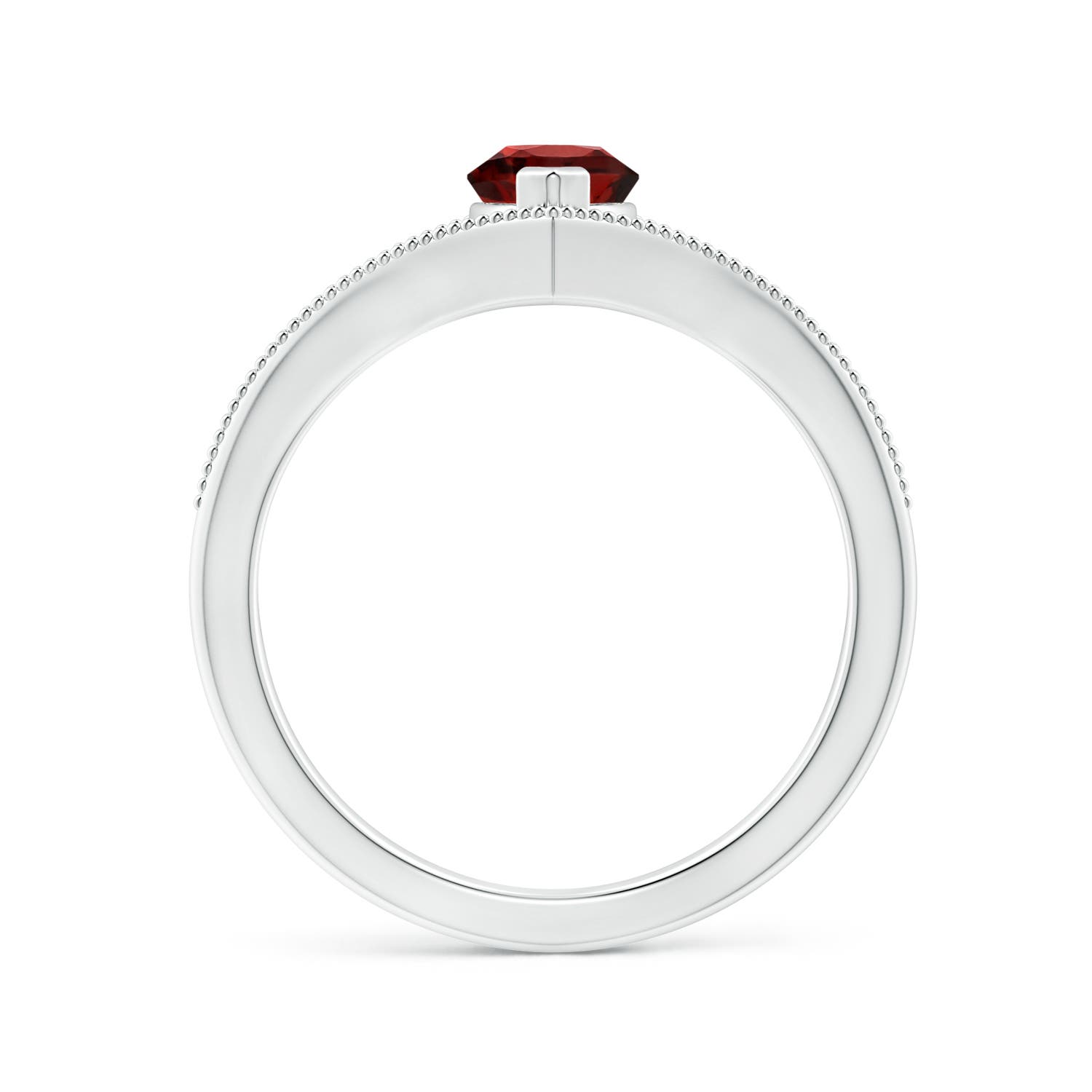 AAA - Garnet / 1.45 CT / 14 KT White Gold