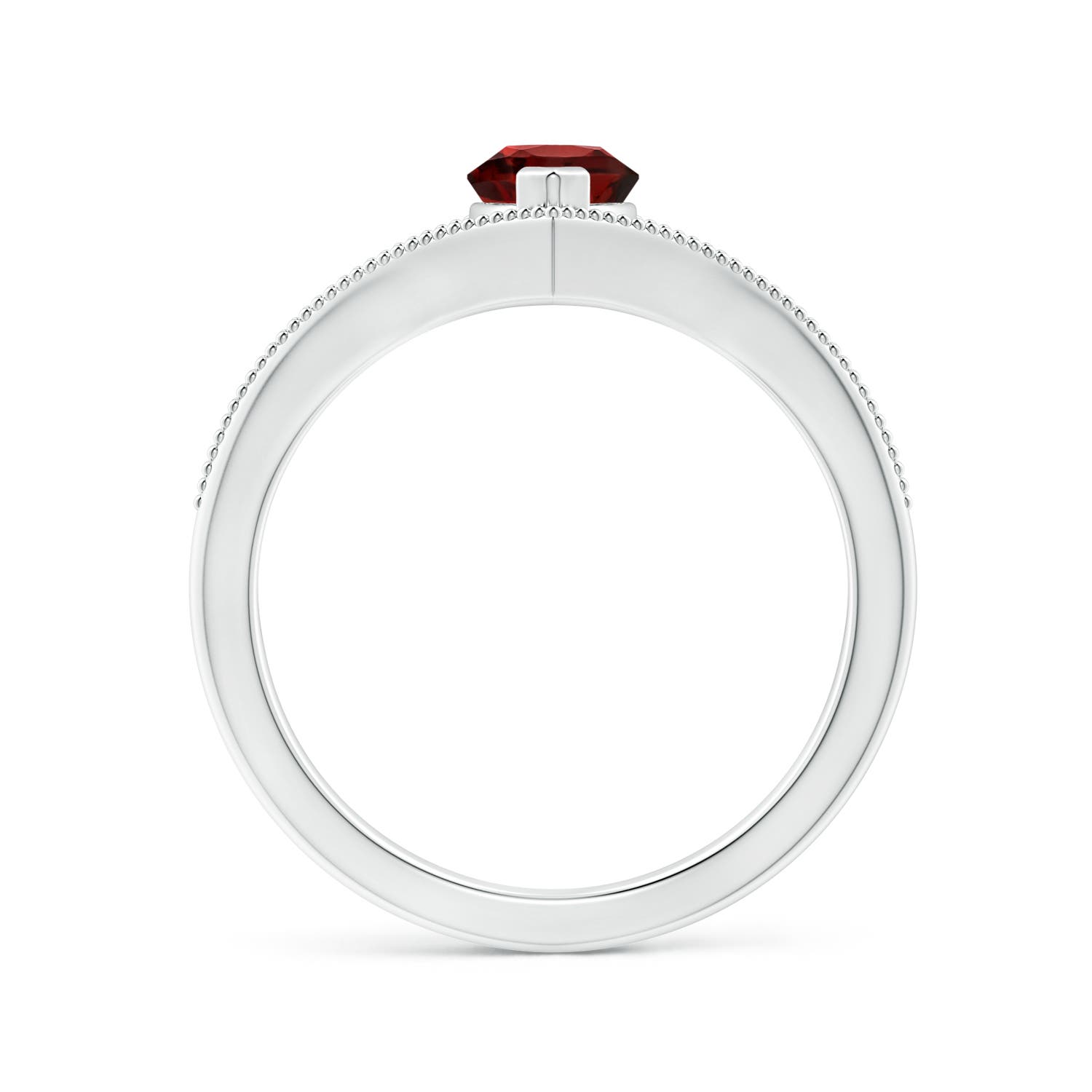 AAAA - Garnet / 1.45 CT / 14 KT White Gold