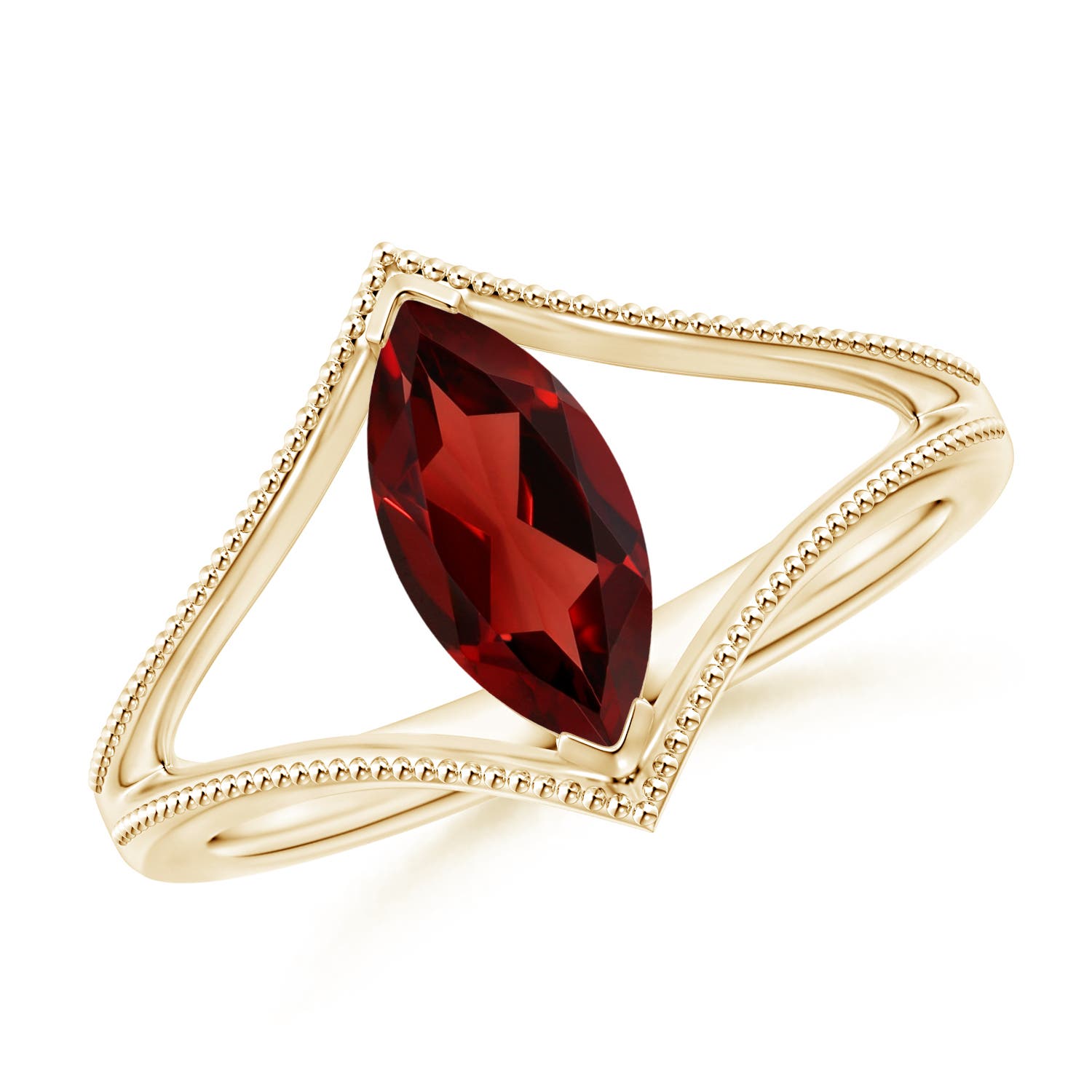 AAAA - Garnet / 1.45 CT / 14 KT Yellow Gold