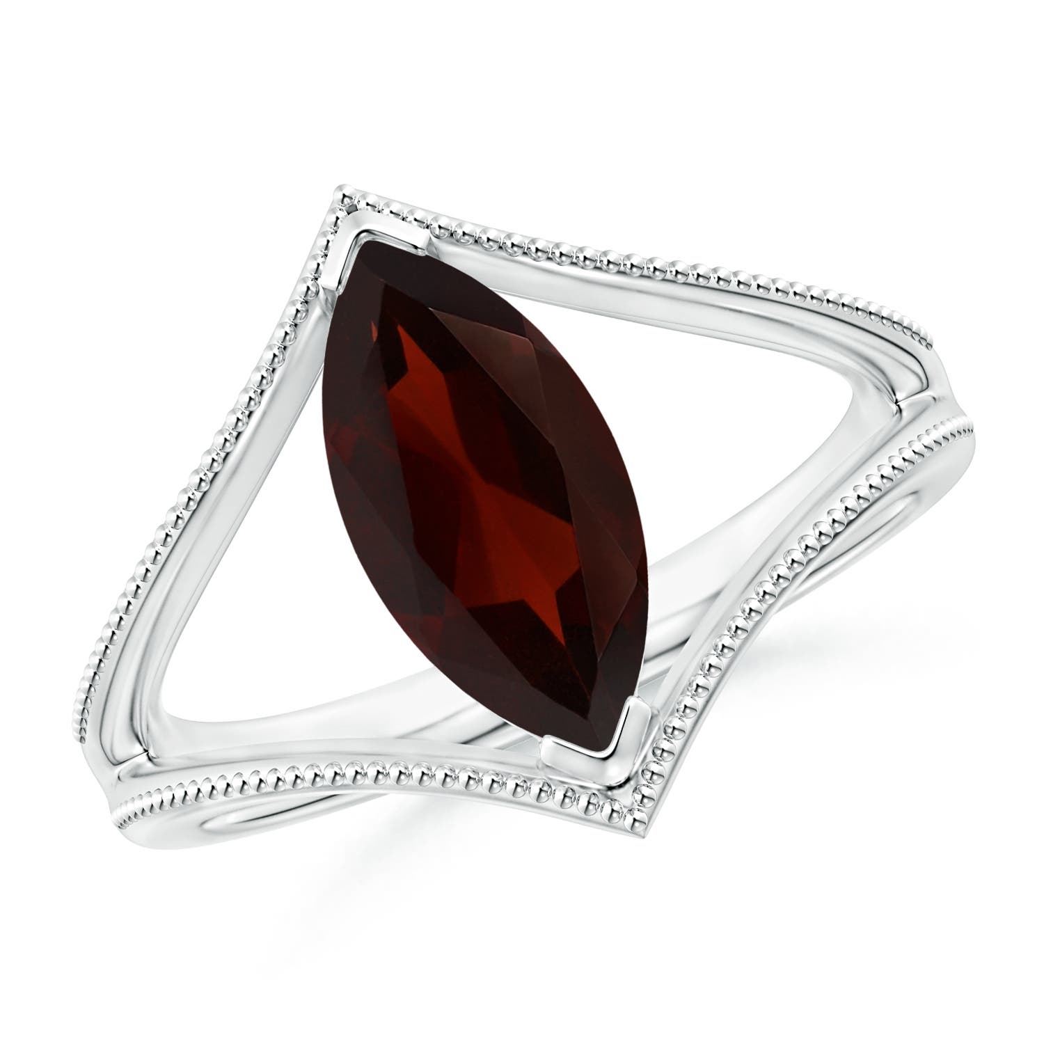 A - Garnet / 1.85 CT / 14 KT White Gold