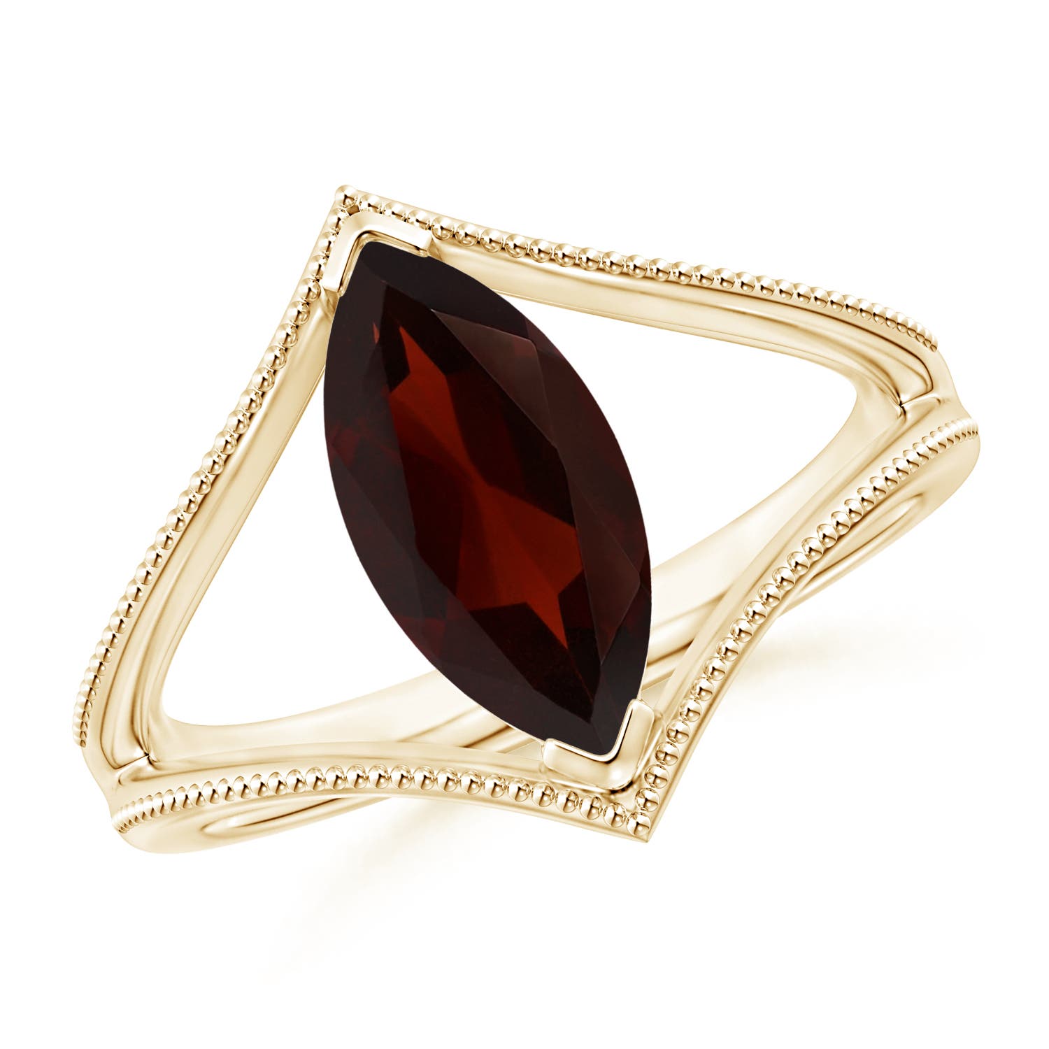 A - Garnet / 1.85 CT / 14 KT Yellow Gold