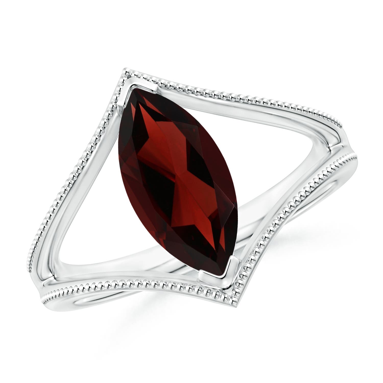 AA - Garnet / 1.85 CT / 14 KT White Gold