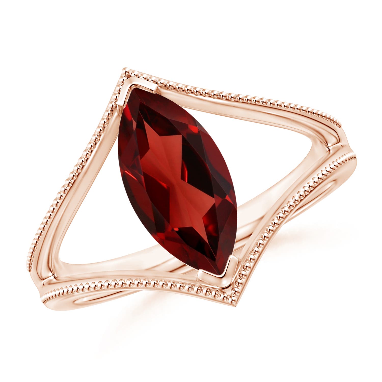 AAAA - Garnet / 1.85 CT / 14 KT Rose Gold