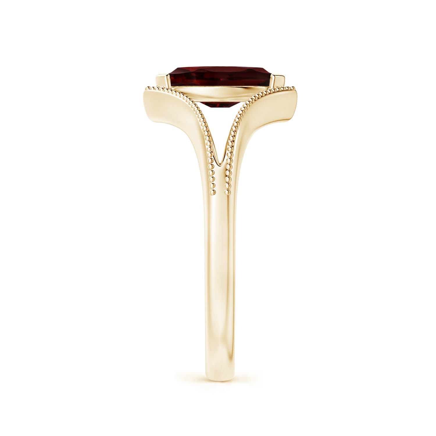 A - Garnet / 0.6 CT / 14 KT Yellow Gold