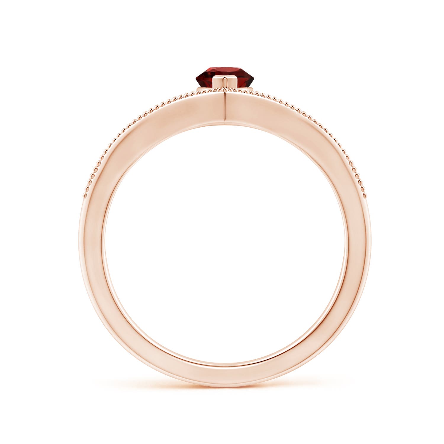 AAA - Garnet / 0.6 CT / 14 KT Rose Gold