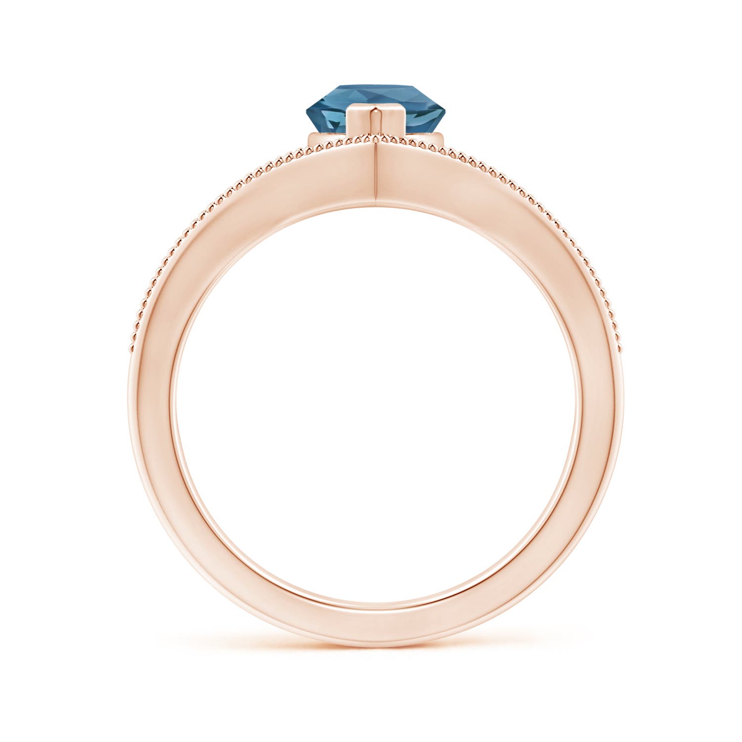 A - London Blue Topaz / 1.9 CT / 14 KT Rose Gold