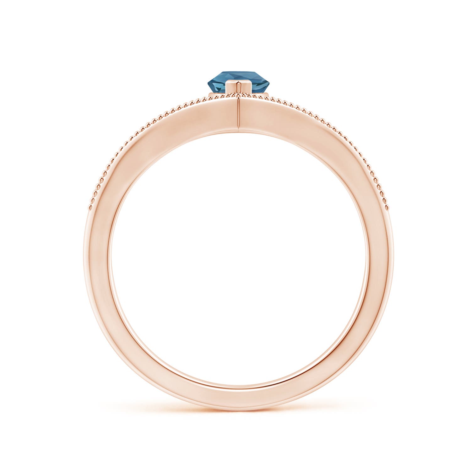 A - London Blue Topaz / 0.6 CT / 14 KT Rose Gold