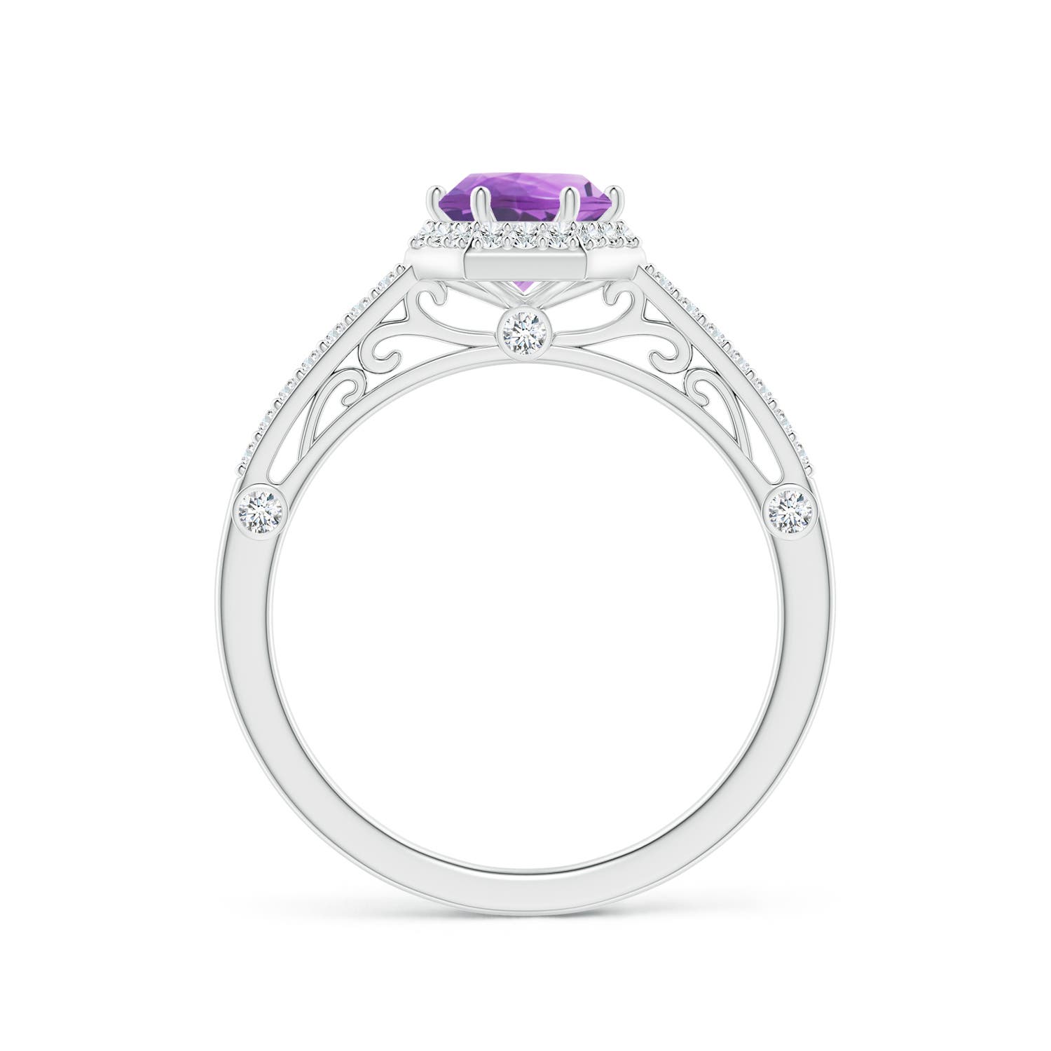 A - Amethyst / 1.08 CT / 14 KT White Gold