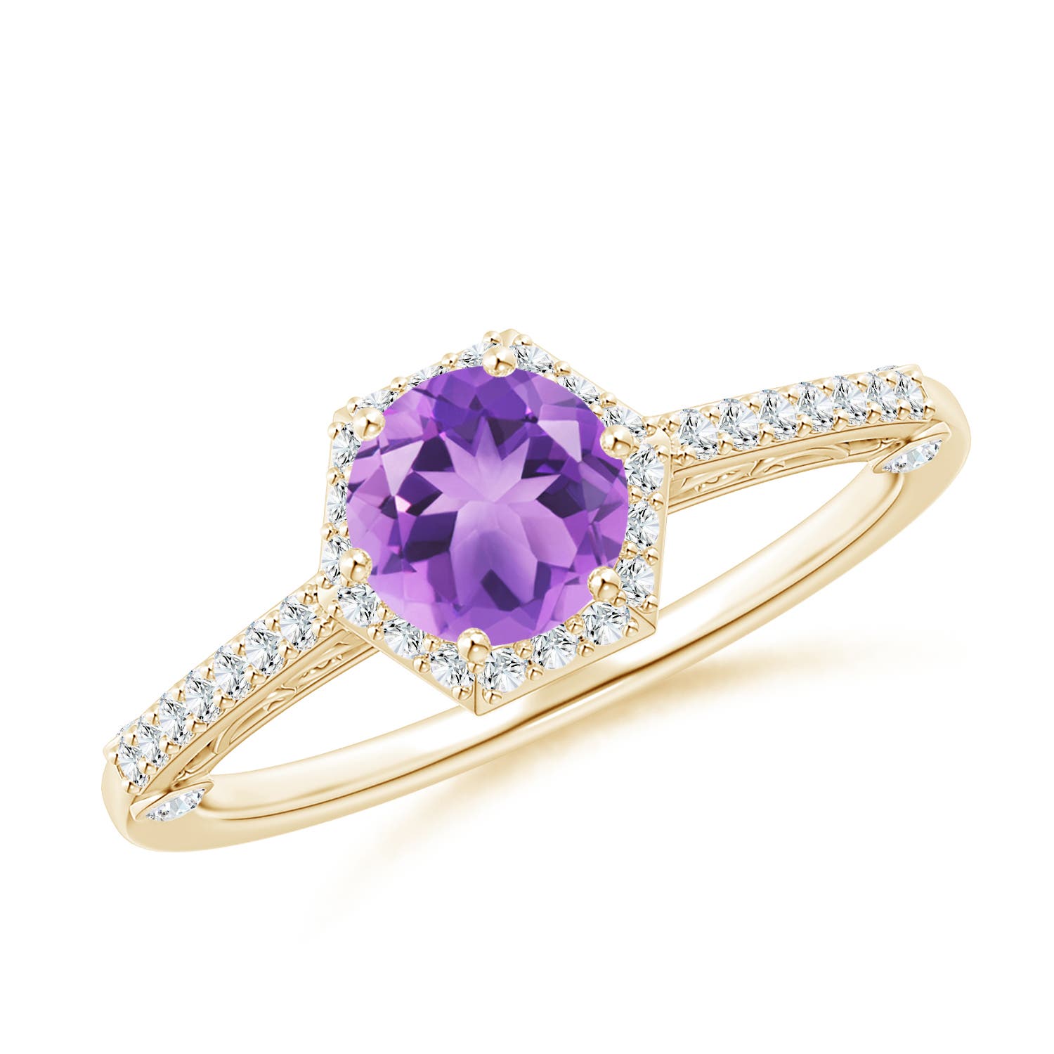 A - Amethyst / 1.08 CT / 14 KT Yellow Gold