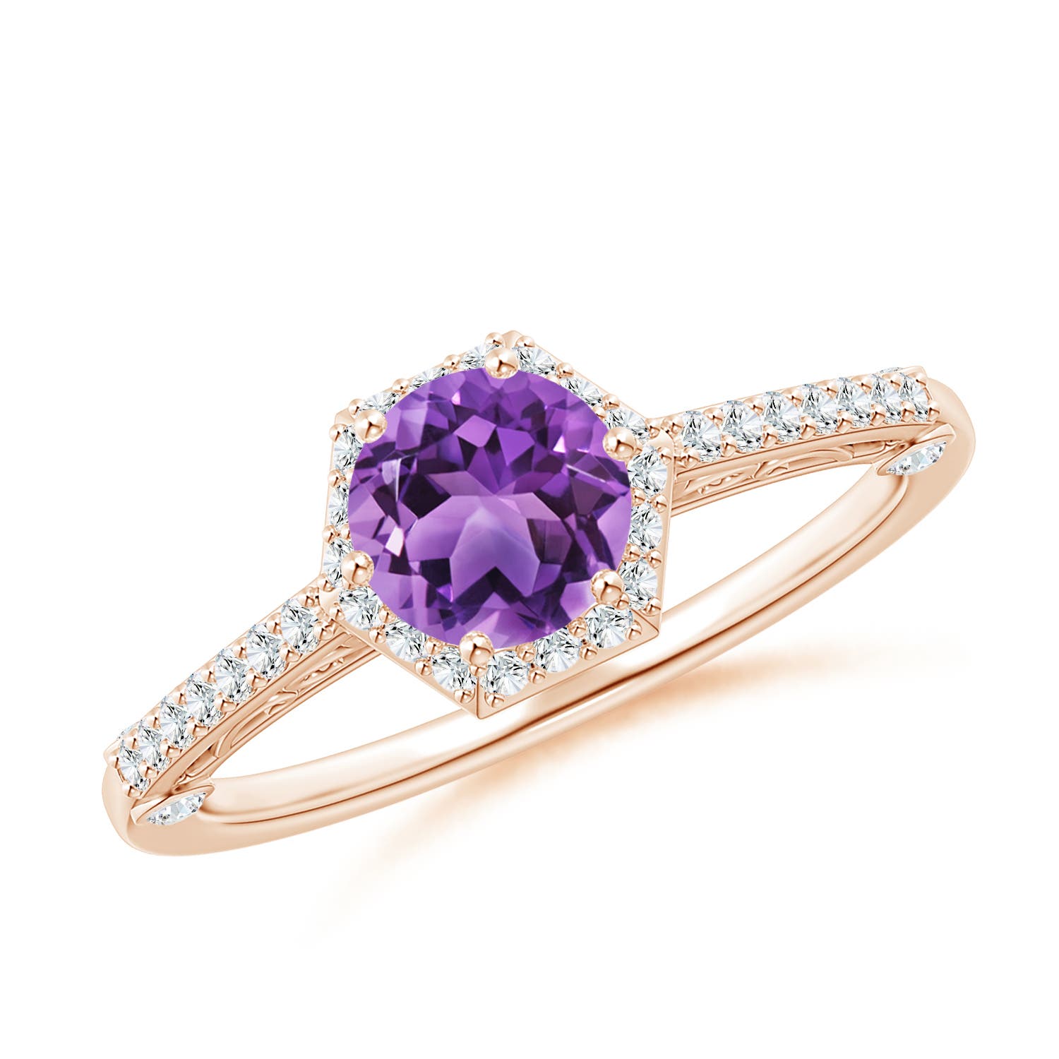 AA - Amethyst / 1.08 CT / 14 KT Rose Gold