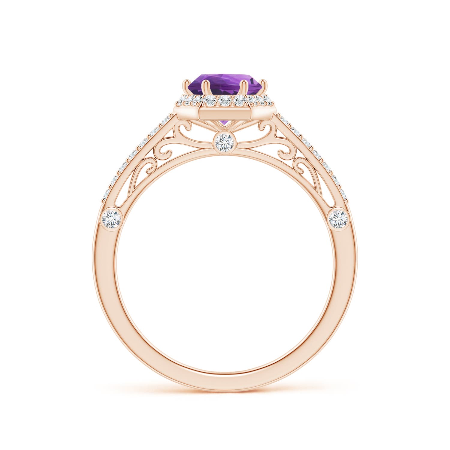 AAA - Amethyst / 1.08 CT / 14 KT Rose Gold
