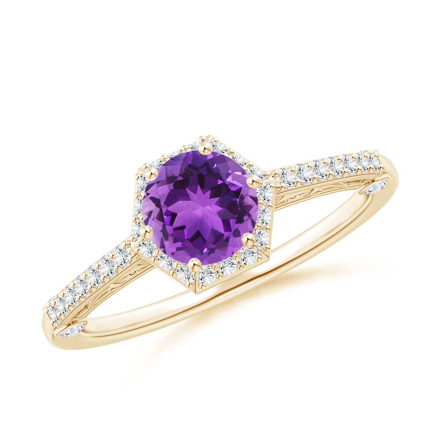 AAA - Amethyst / 1.08 CT / 14 KT Yellow Gold