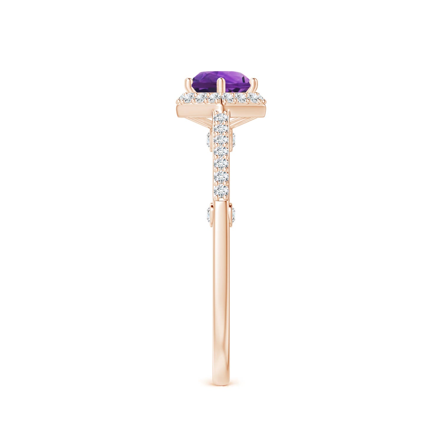 AAAA - Amethyst / 1.08 CT / 14 KT Rose Gold