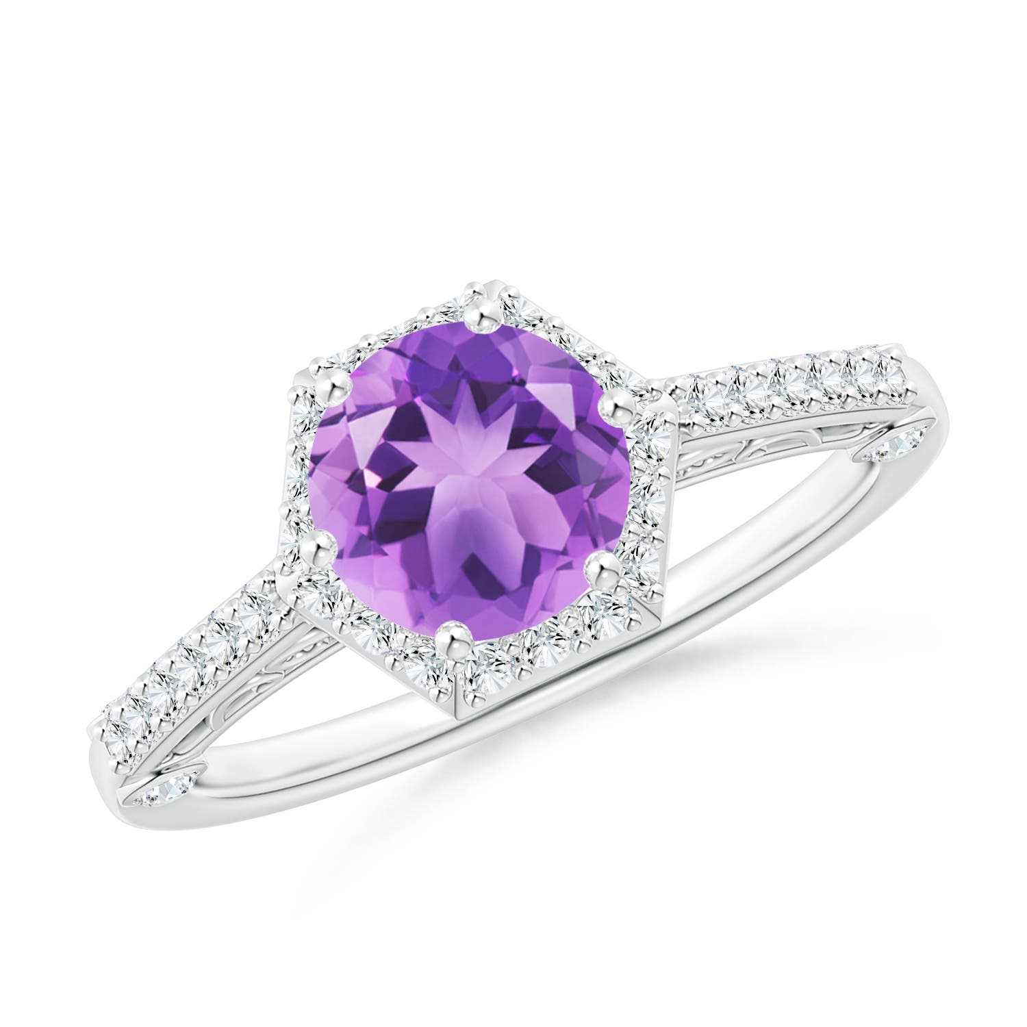 A - Amethyst / 1.52 CT / 14 KT White Gold