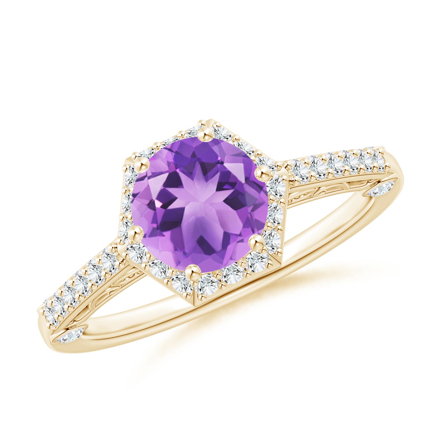 A - Amethyst / 1.52 CT / 14 KT Yellow Gold