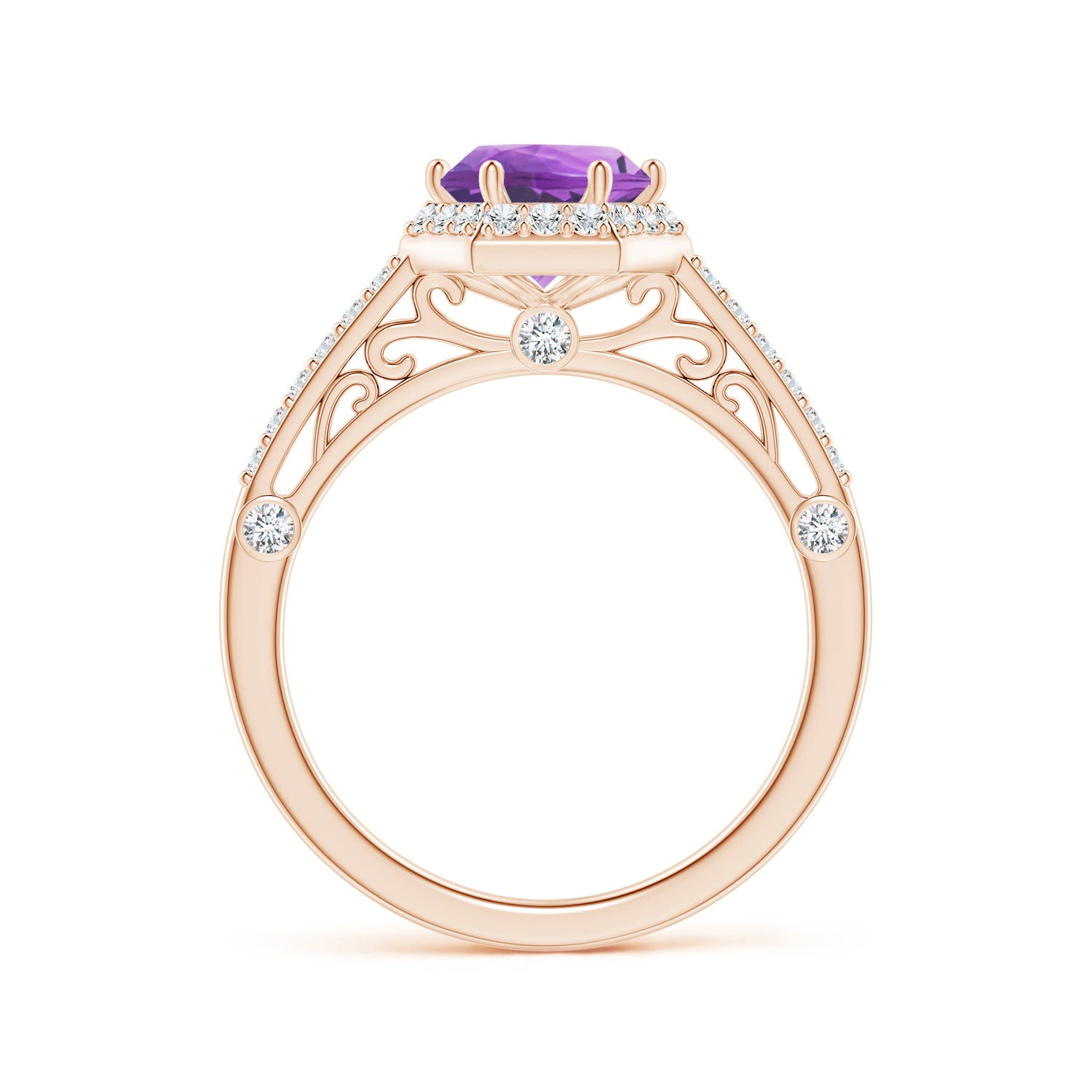 AA - Amethyst / 1.52 CT / 14 KT Rose Gold