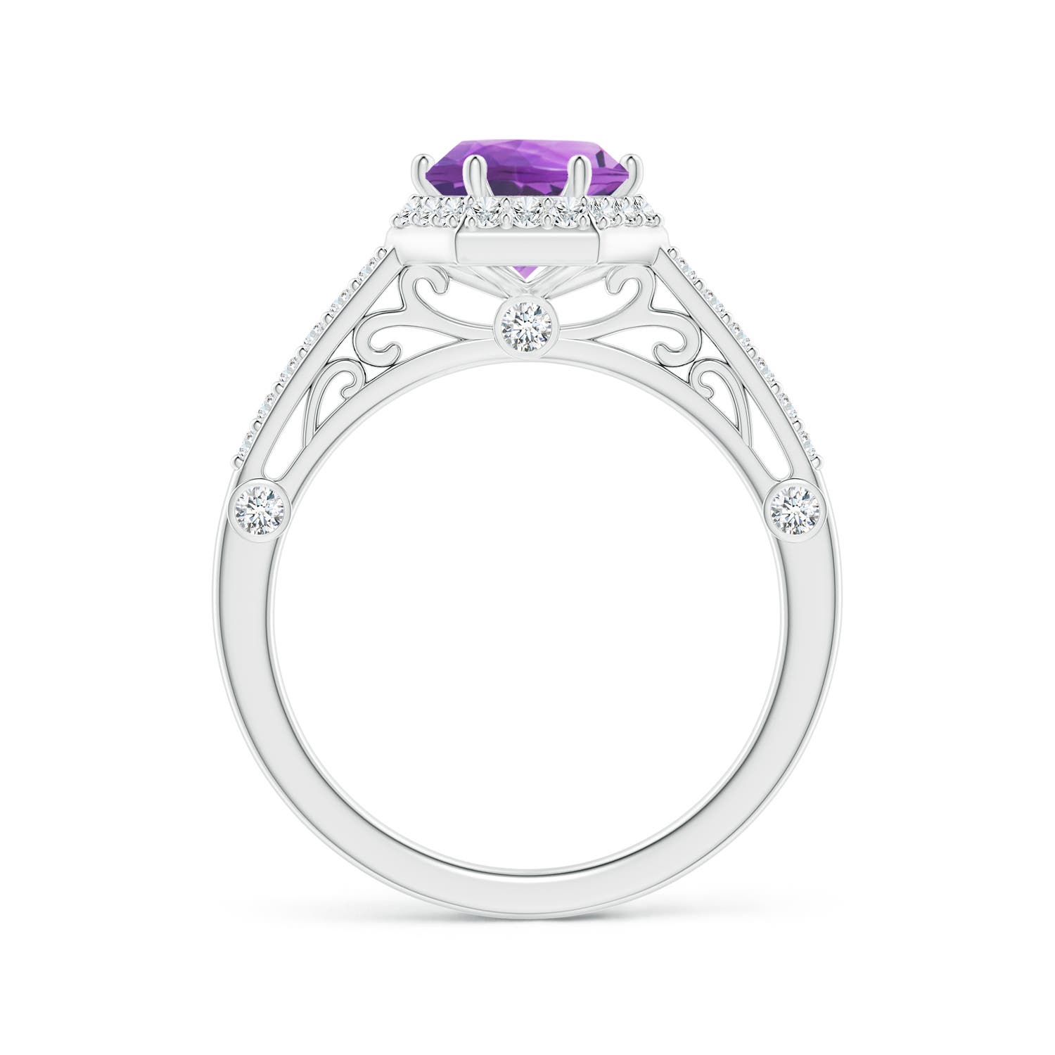 AA - Amethyst / 1.52 CT / 14 KT White Gold