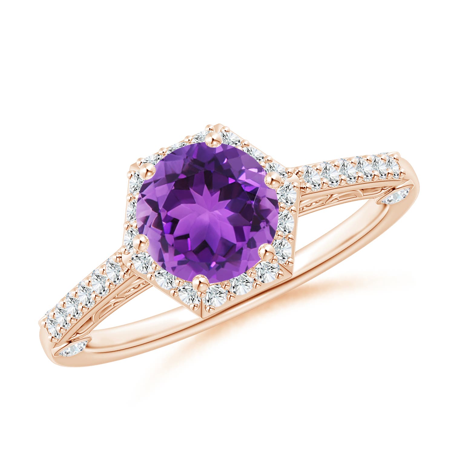 AAA - Amethyst / 1.52 CT / 14 KT Rose Gold