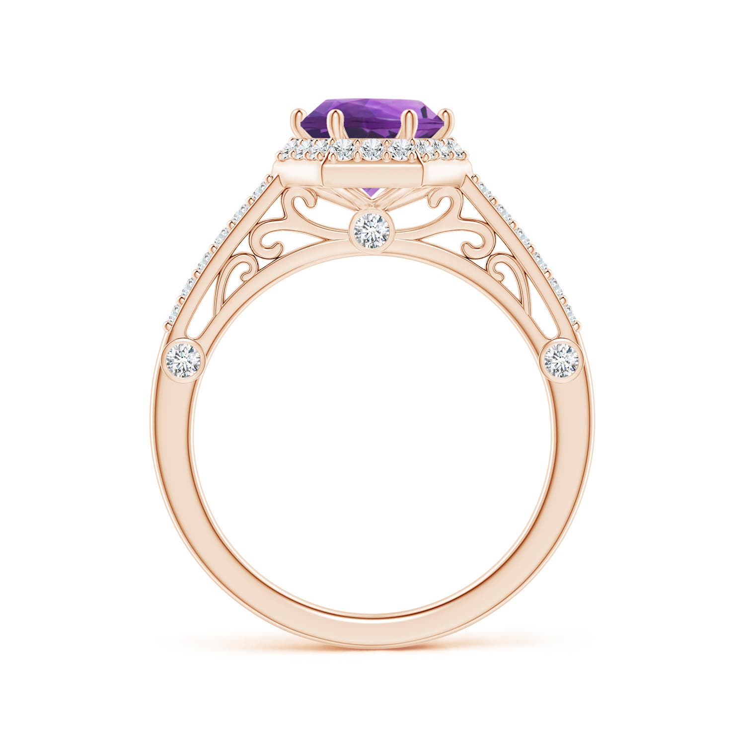 AAA - Amethyst / 1.52 CT / 14 KT Rose Gold