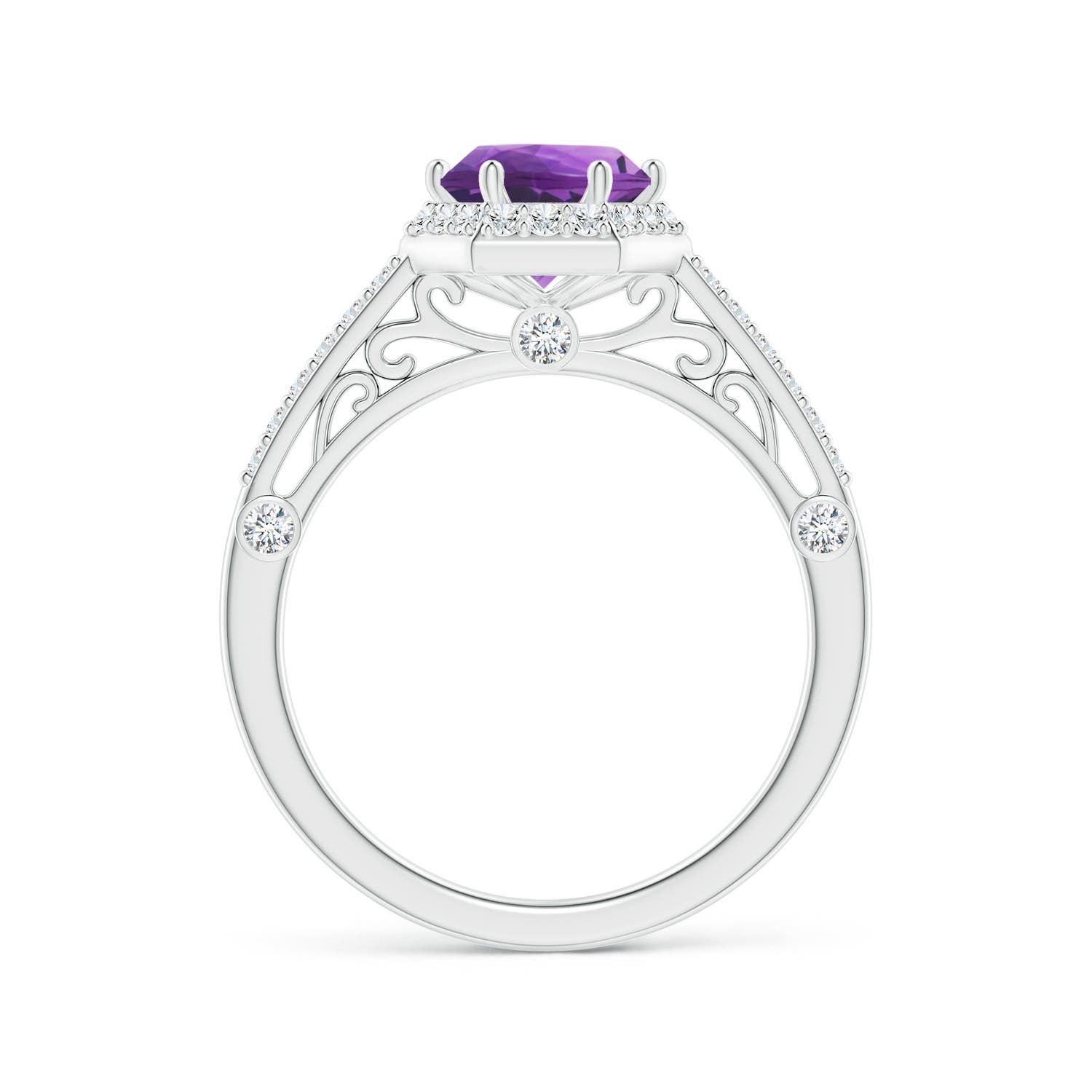 AAA - Amethyst / 1.52 CT / 14 KT White Gold