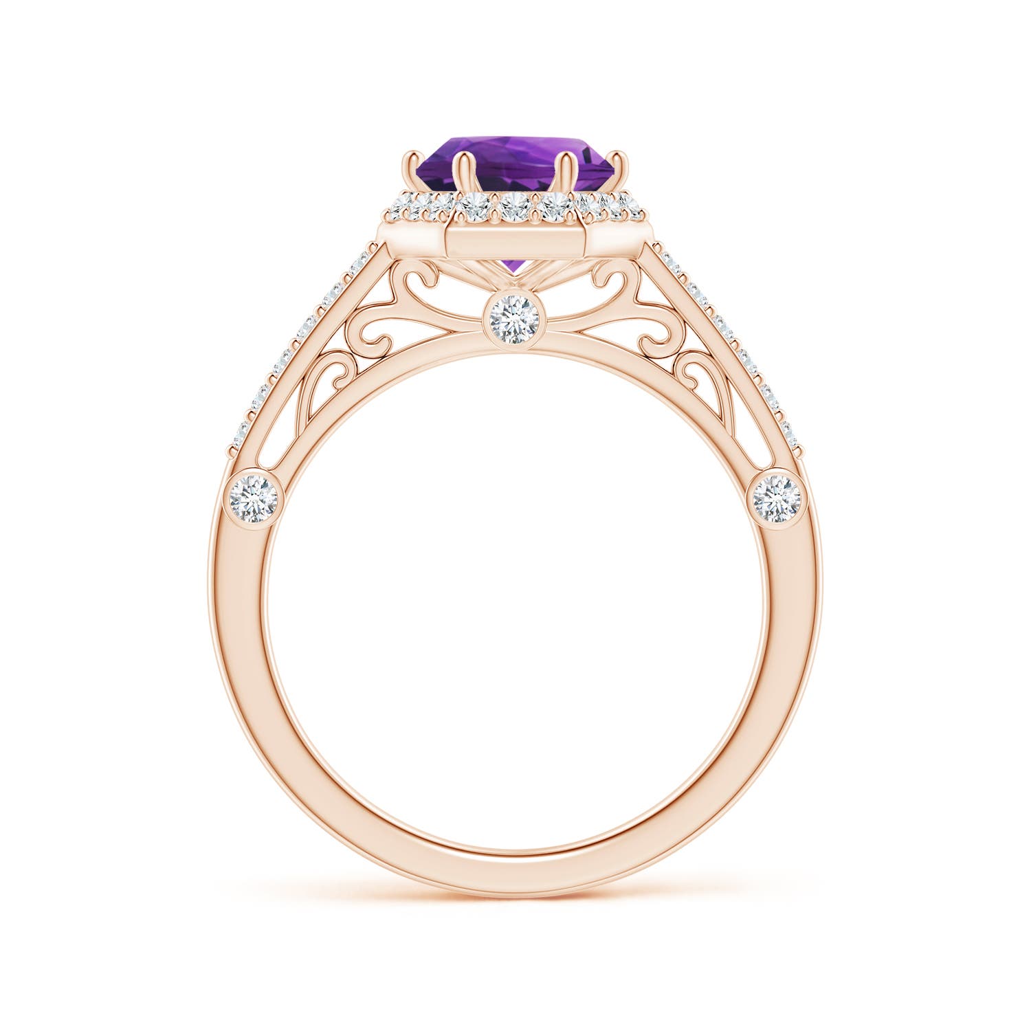 AAAA - Amethyst / 1.52 CT / 14 KT Rose Gold