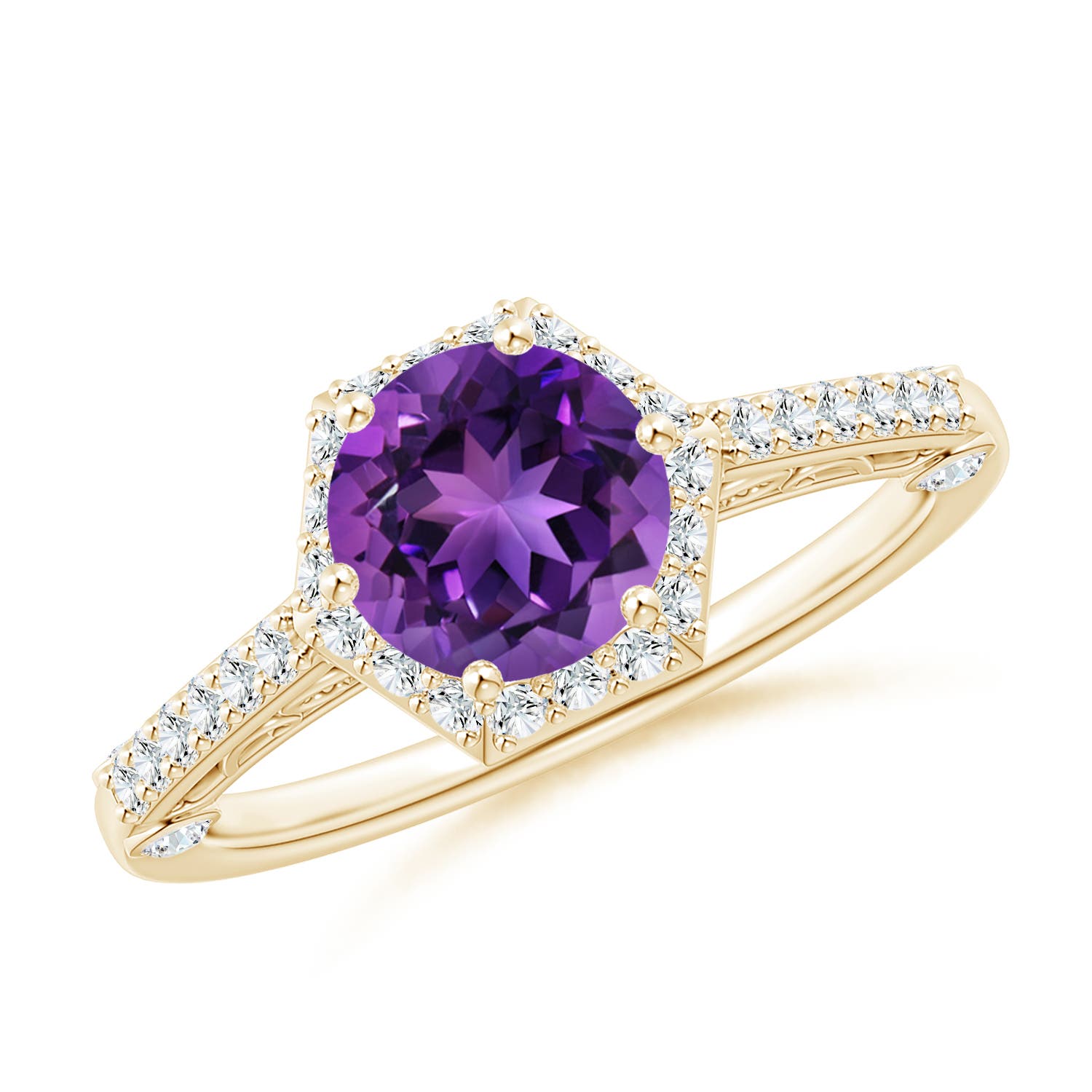 AAAA - Amethyst / 1.52 CT / 14 KT Yellow Gold