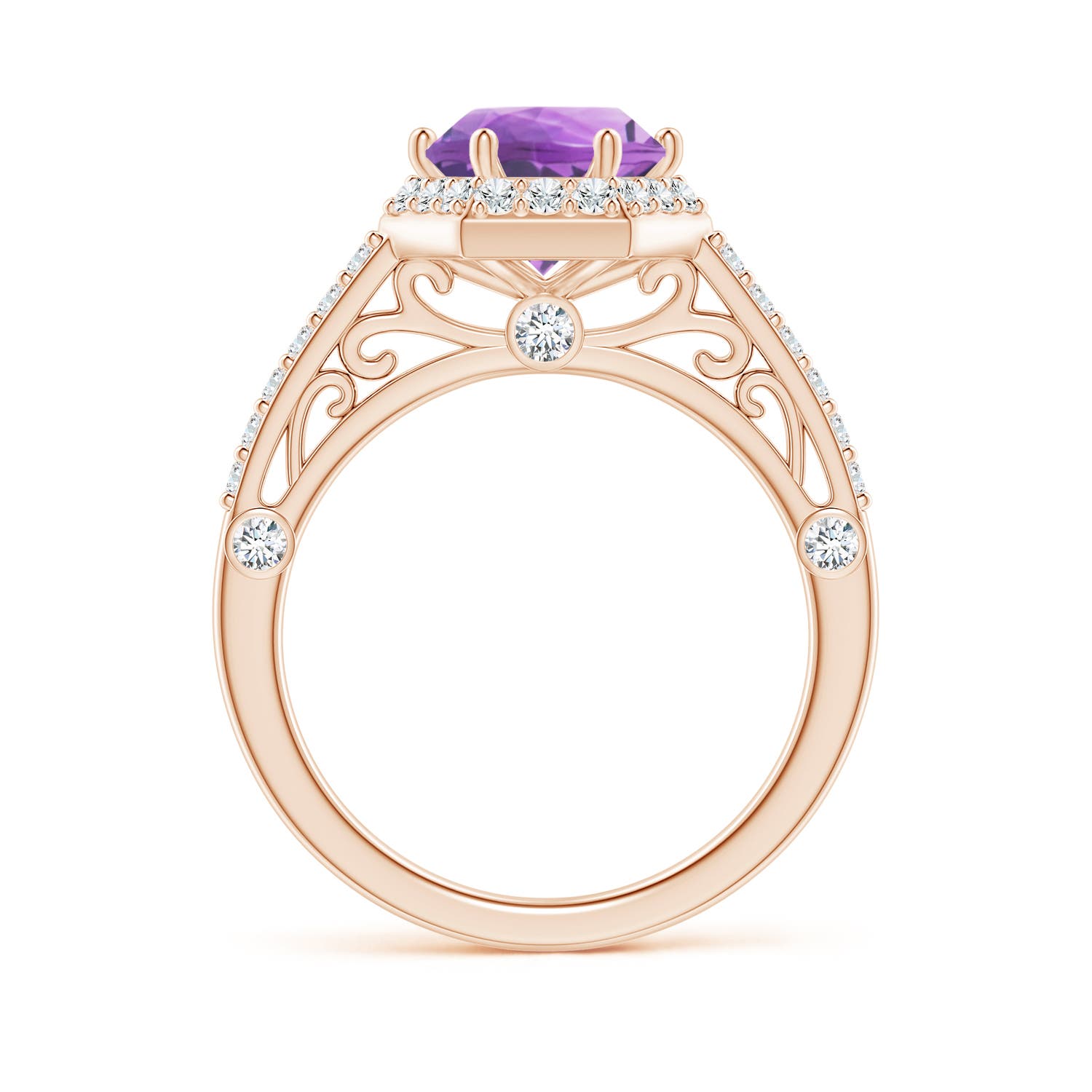 A - Amethyst / 2.14 CT / 14 KT Rose Gold