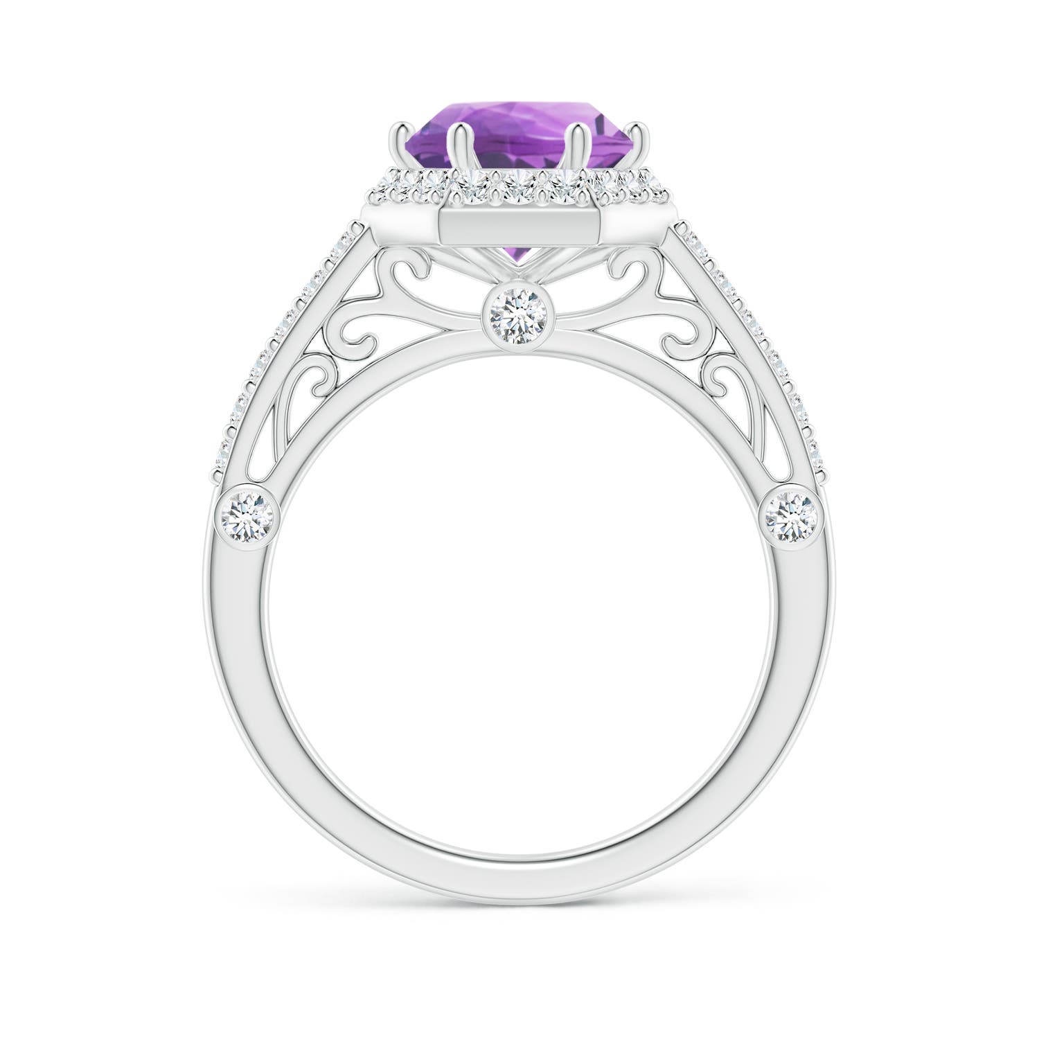 A - Amethyst / 2.14 CT / 14 KT White Gold