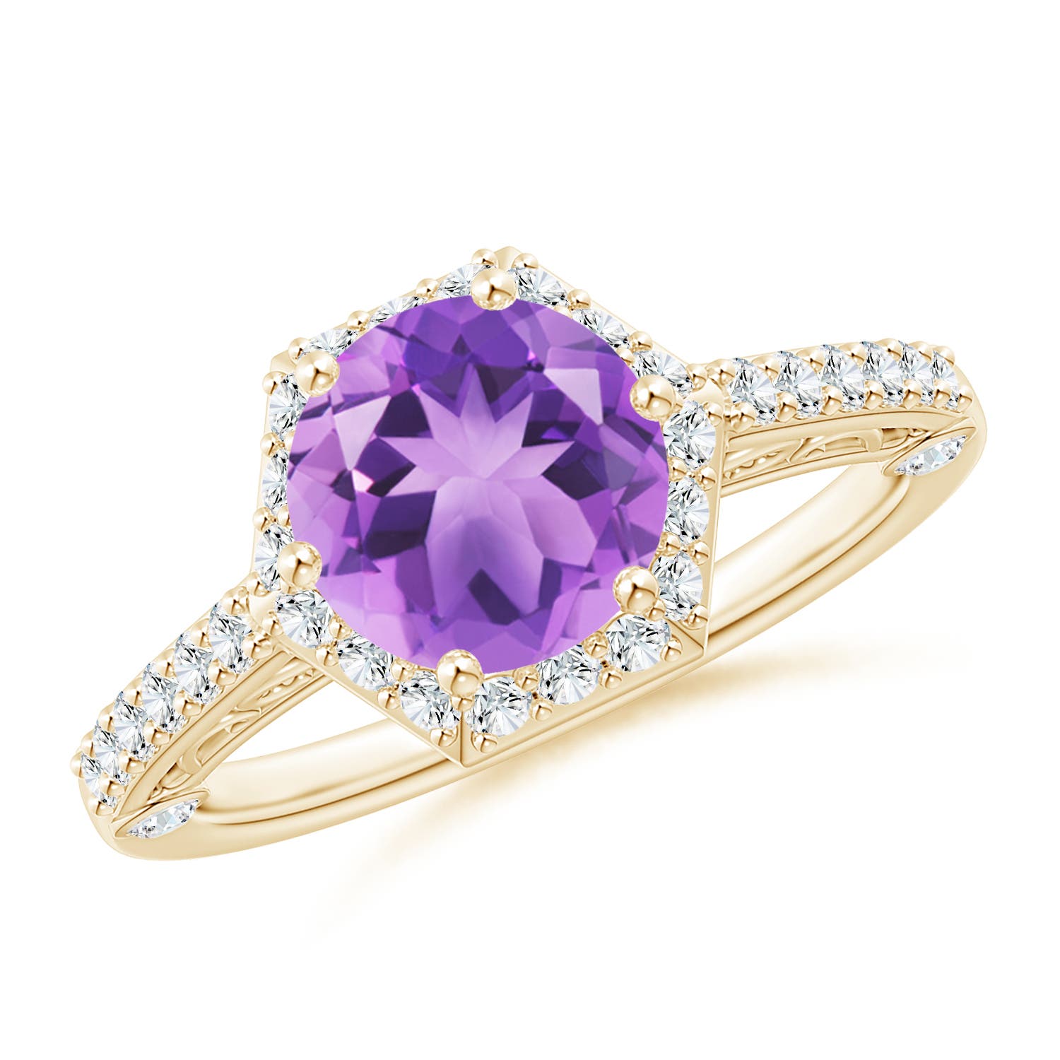 A - Amethyst / 2.14 CT / 14 KT Yellow Gold