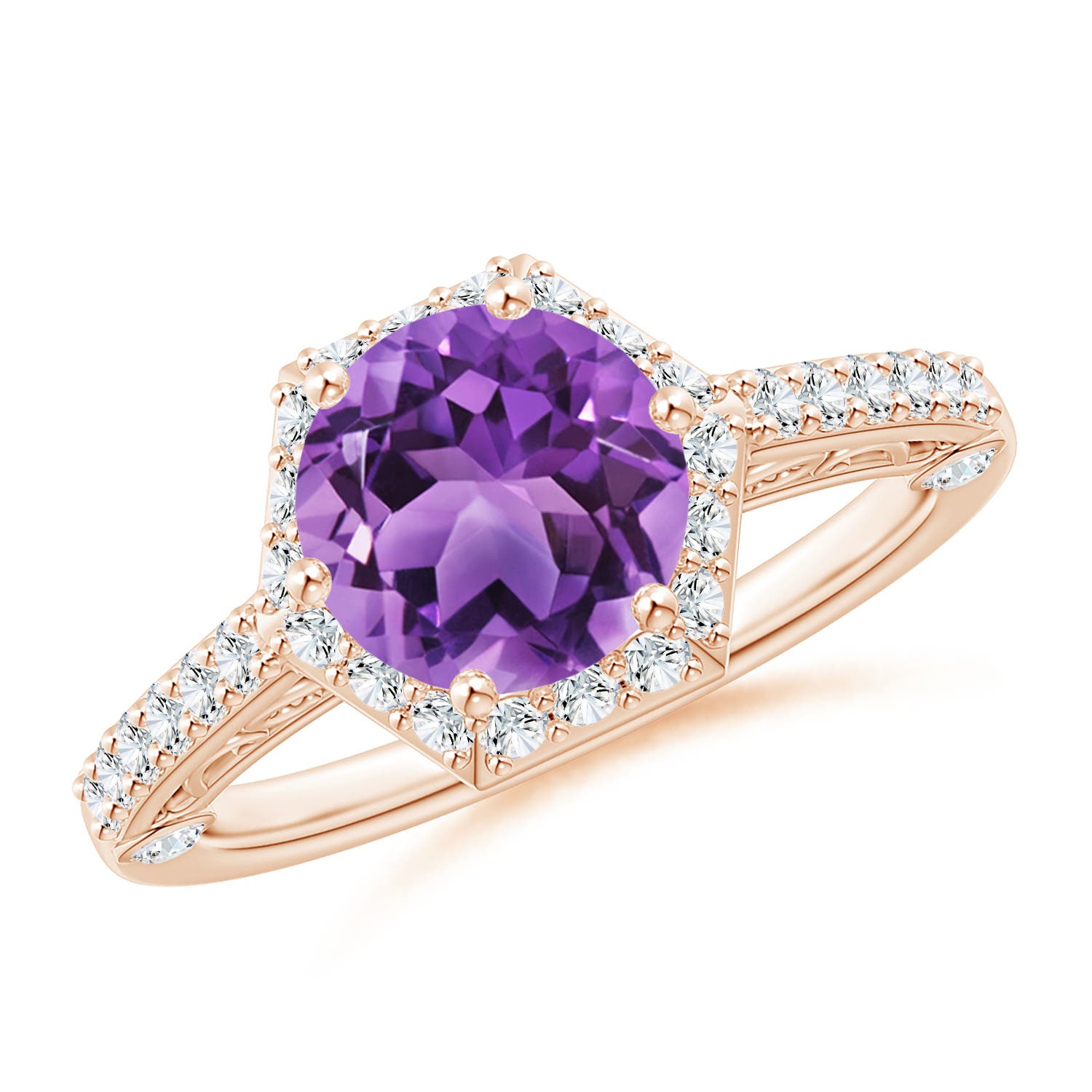 AA - Amethyst / 2.14 CT / 14 KT Rose Gold