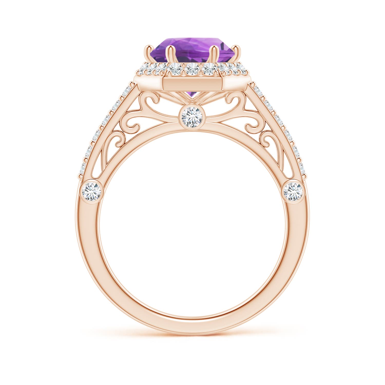 AA - Amethyst / 2.14 CT / 14 KT Rose Gold