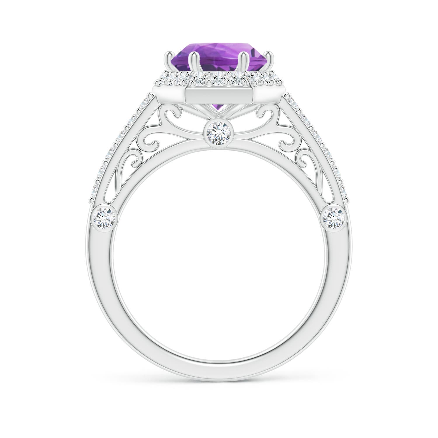 AA - Amethyst / 2.14 CT / 14 KT White Gold