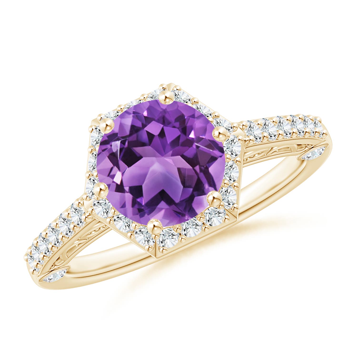 AA - Amethyst / 2.14 CT / 14 KT Yellow Gold