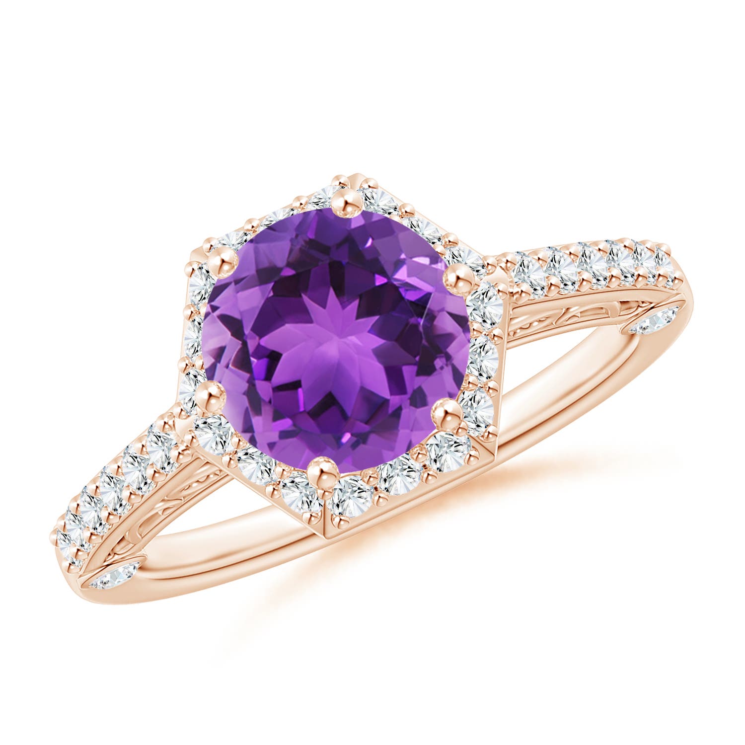 AAA - Amethyst / 2.14 CT / 14 KT Rose Gold