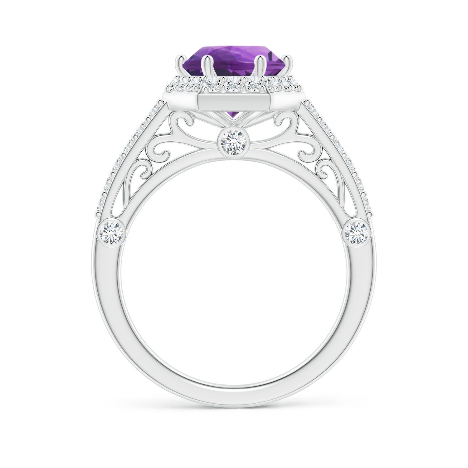 AAA - Amethyst / 2.14 CT / 14 KT White Gold